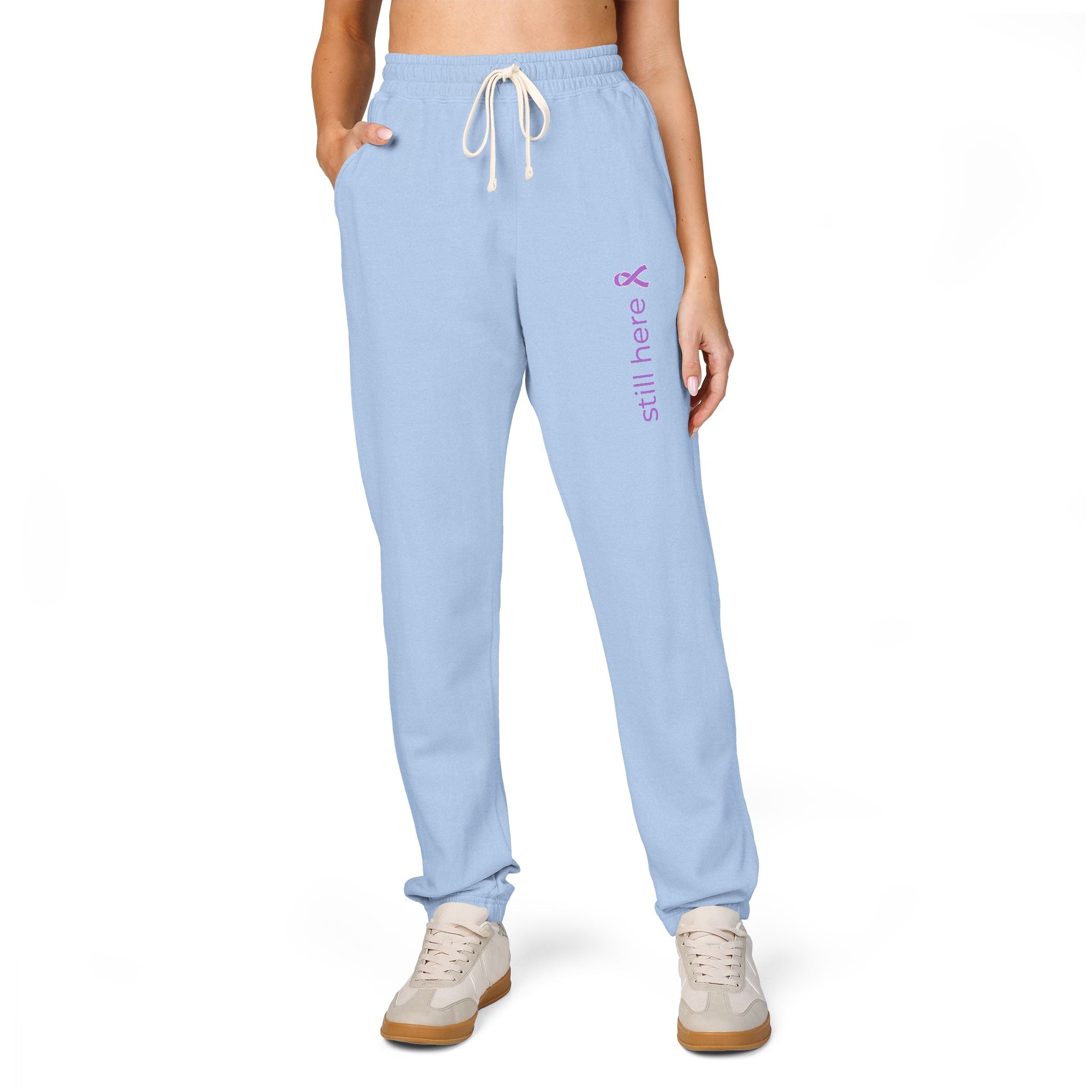 Still Here – Unisex Garment-Dyed Fleece Sweatpants