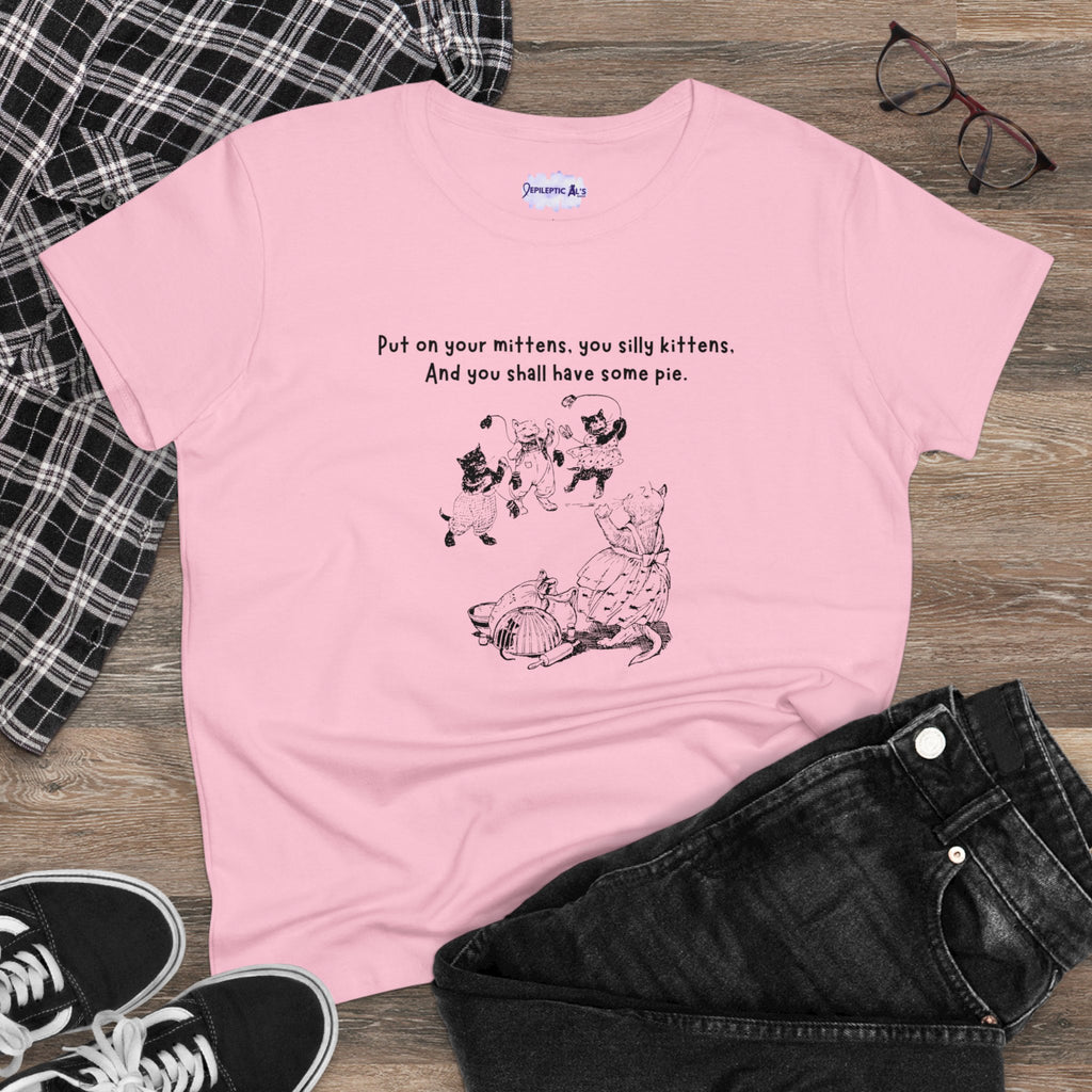 Kittens and Mittens Women's Midweight Cotton Tee - T - Shirt - Epileptic Al’s Shop