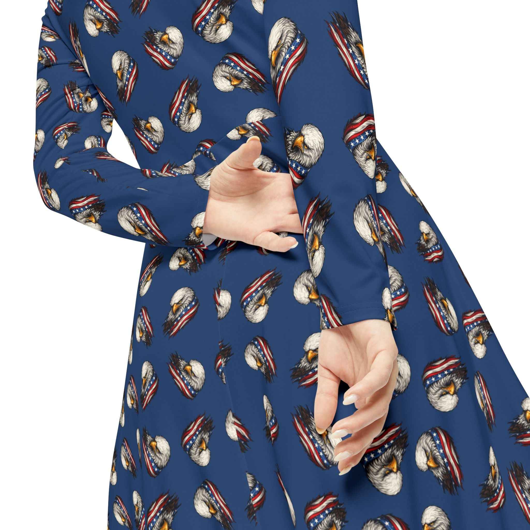 America: Weathering Storms Since 1776 Long Sleeve Skater Dress