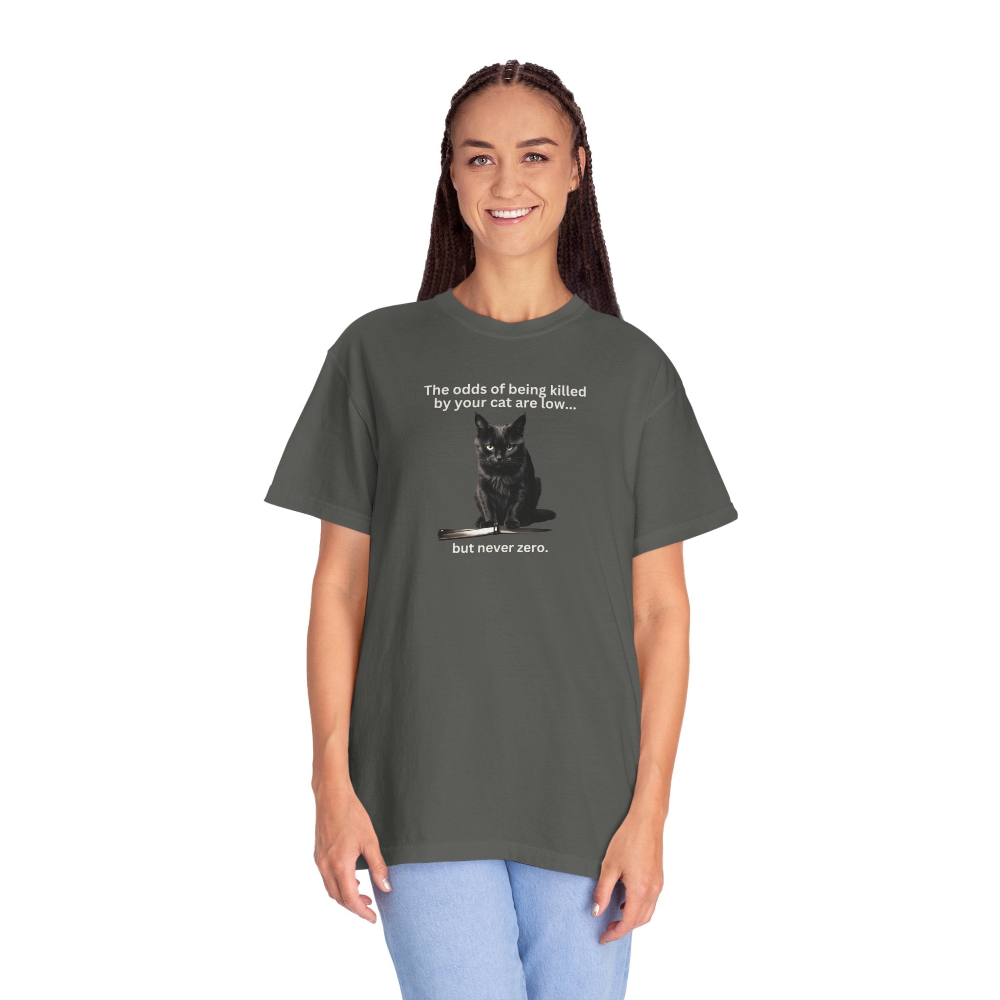 Photo depicting the ​Odds Unisex Garment-Dyed T-shirt from EpiAl's Shop.