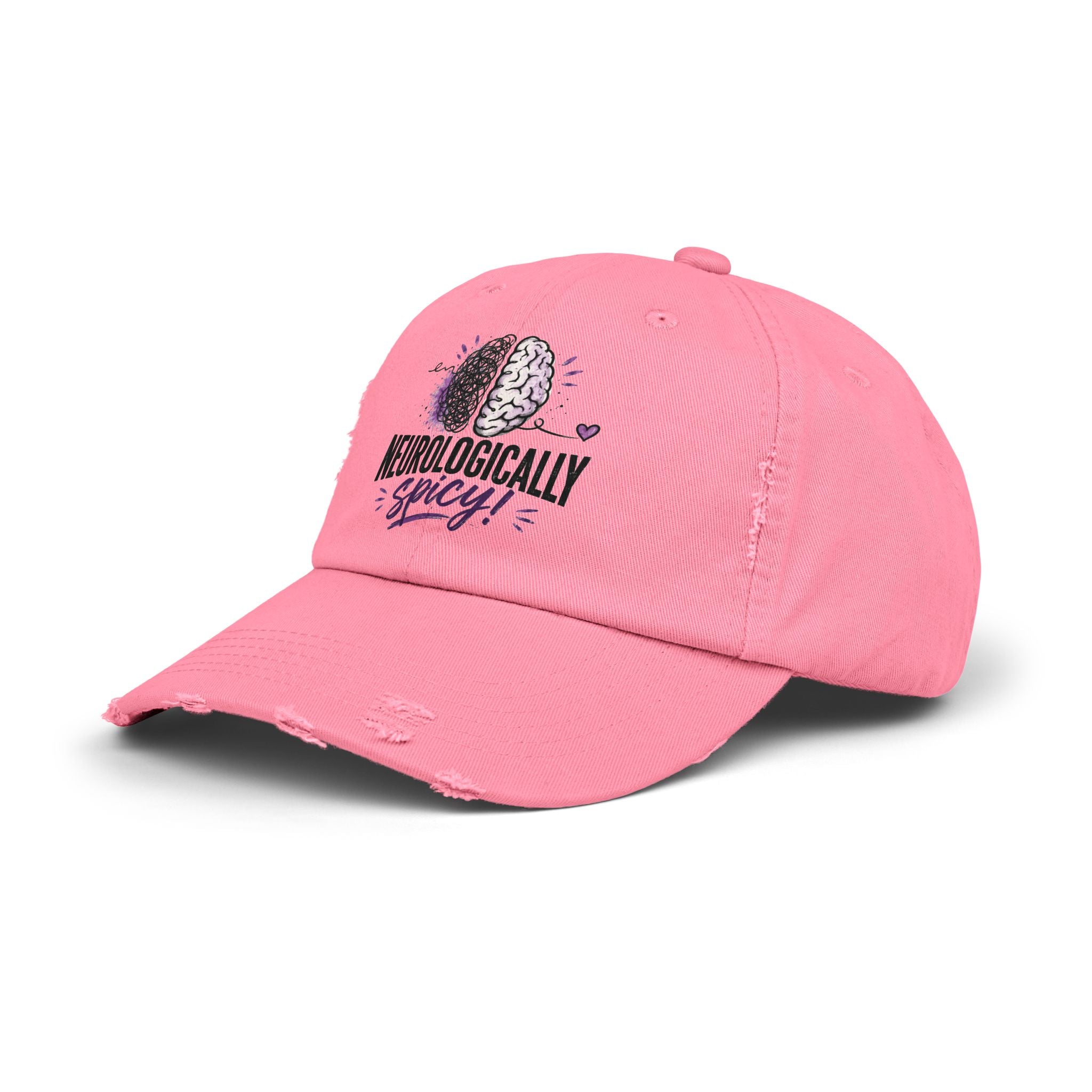 Neurologically Spicy Distressed Cap | Epilepsy Awareness Brain Hat