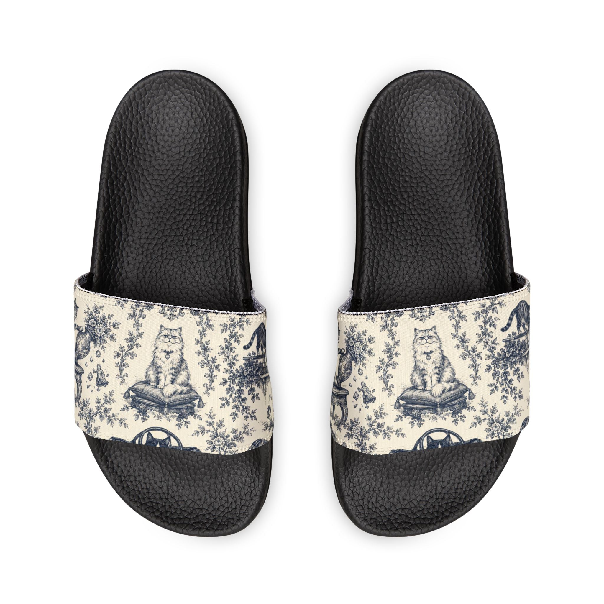 Toile Cats Slide Sandals (Removal Straps)