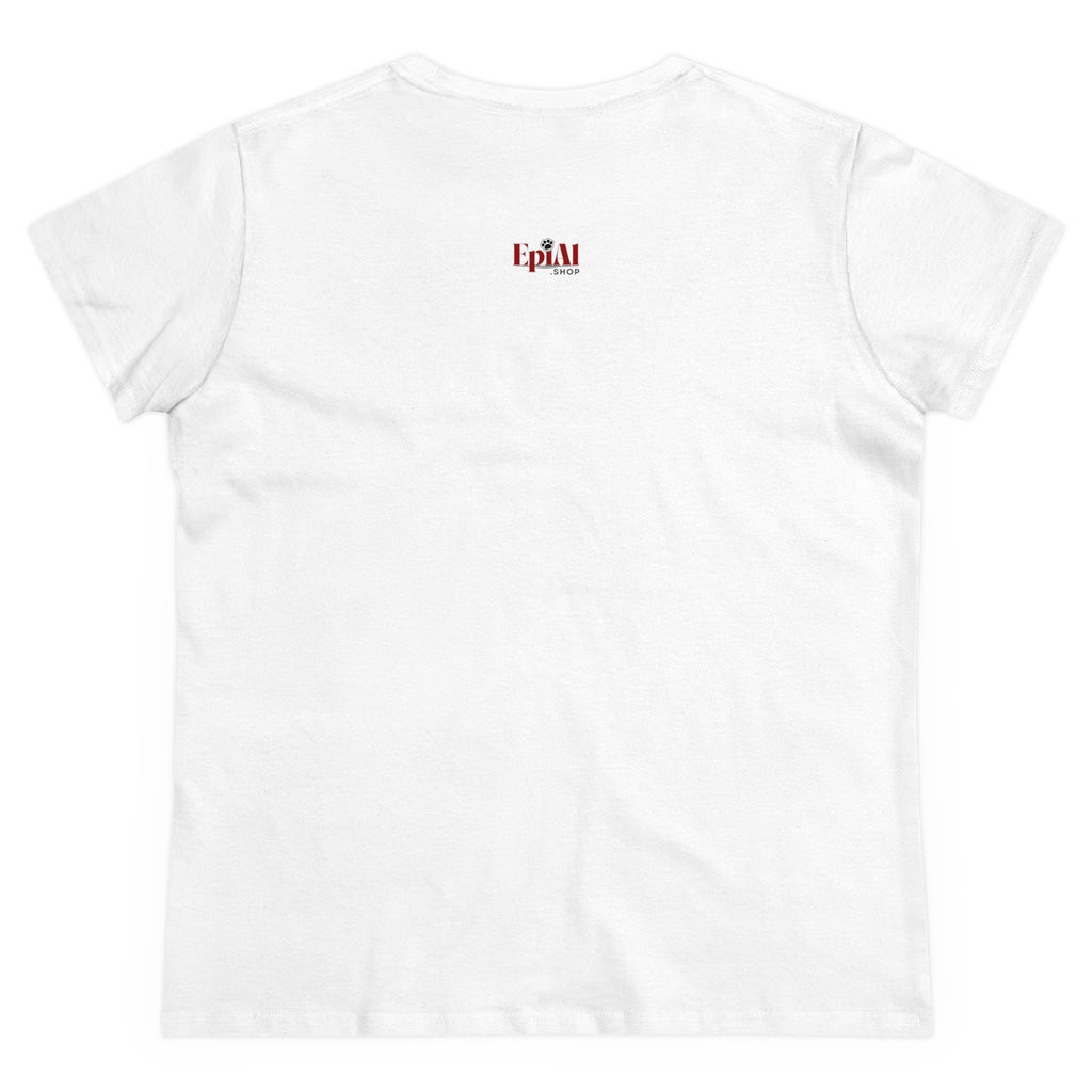 Poised Cat Lady Women's Midweight Cotton Tee