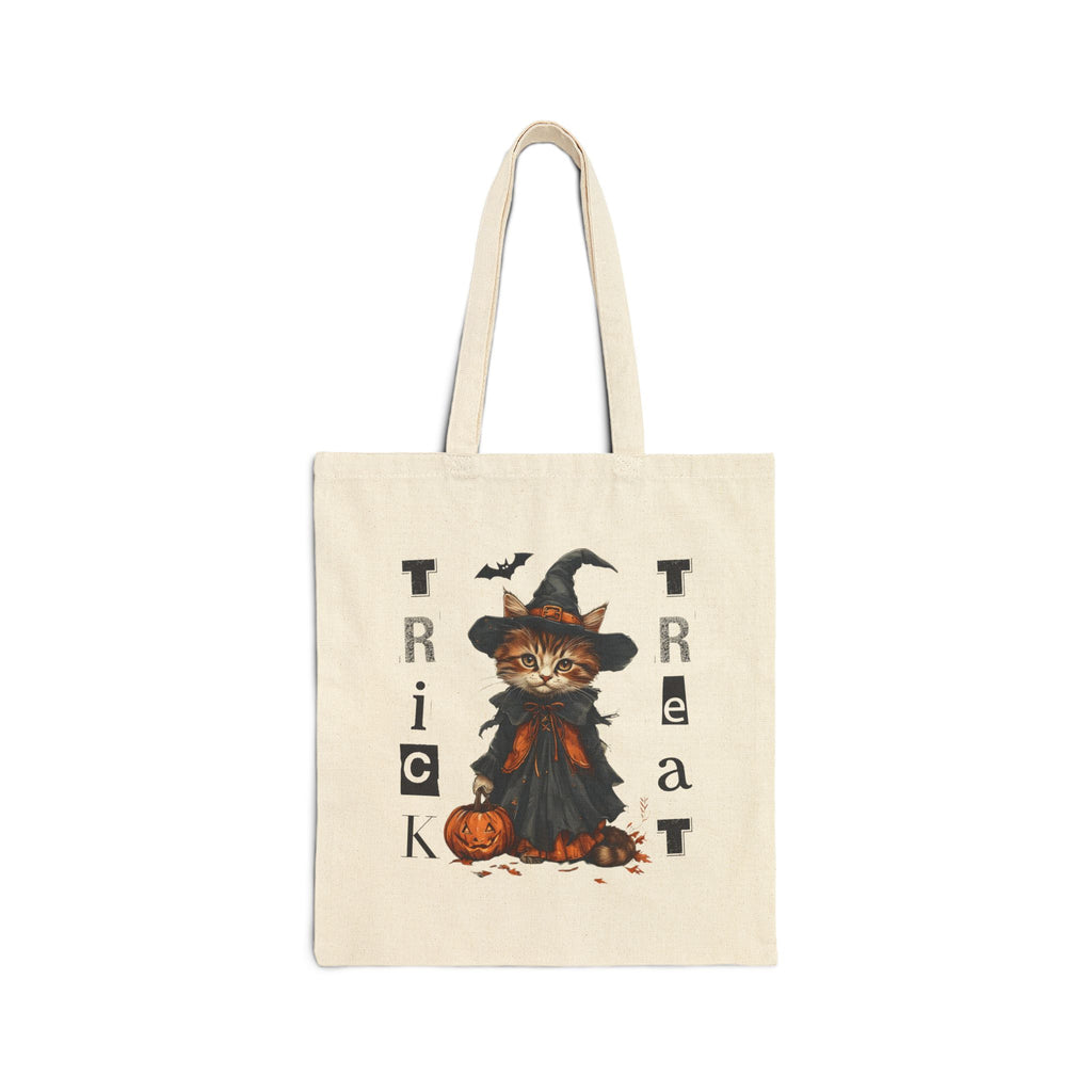 Halloween Cat Trick or Treat Tote Bag