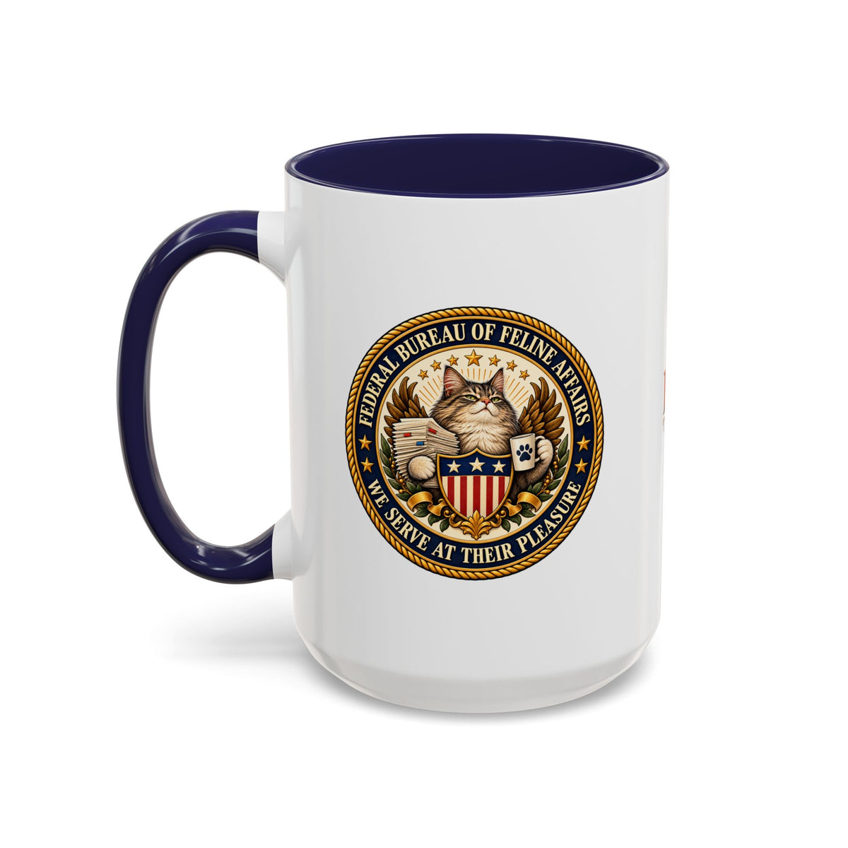 Federal Bureau of Feline Affairs Mug | Funny Cat Government Parody Coffee Cup | 11oz & 15oz