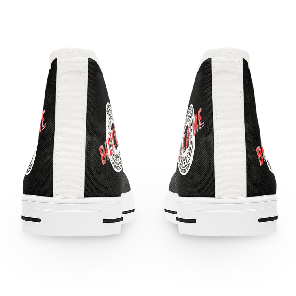 Believe Me Women’s High-Top Sneakers – Political Parody Statement Shoes