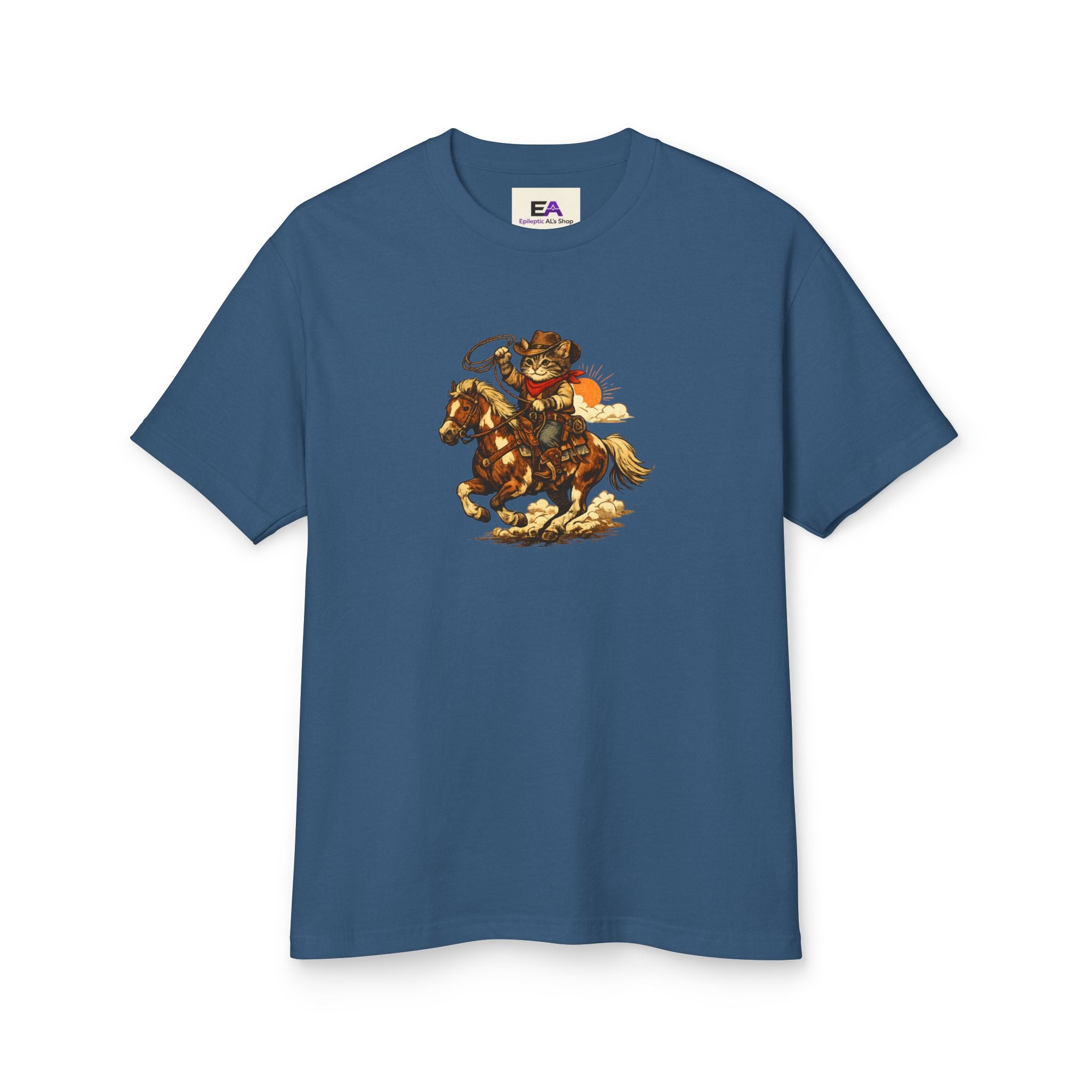 Cowboy Cat Lasso T-Shirt | Vintage Western Cat Graphic Tee