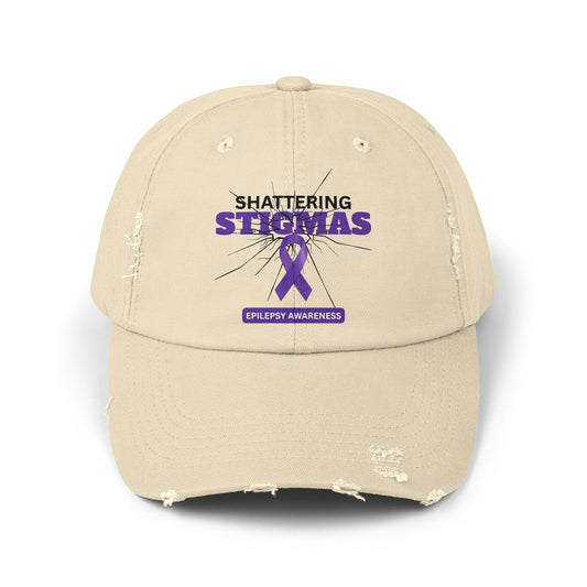 Unisex Distressed Cap - Shattering Stigmas for Epilepsy Awareness