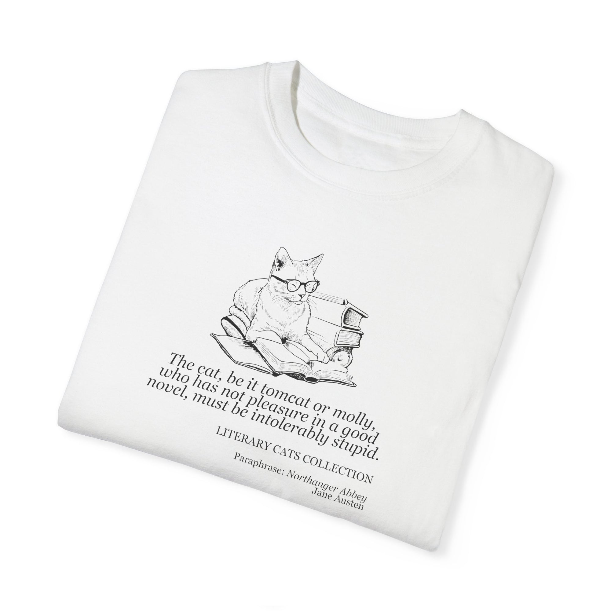 Literary Cat Unisex T-Shirt - Northanger Abbey