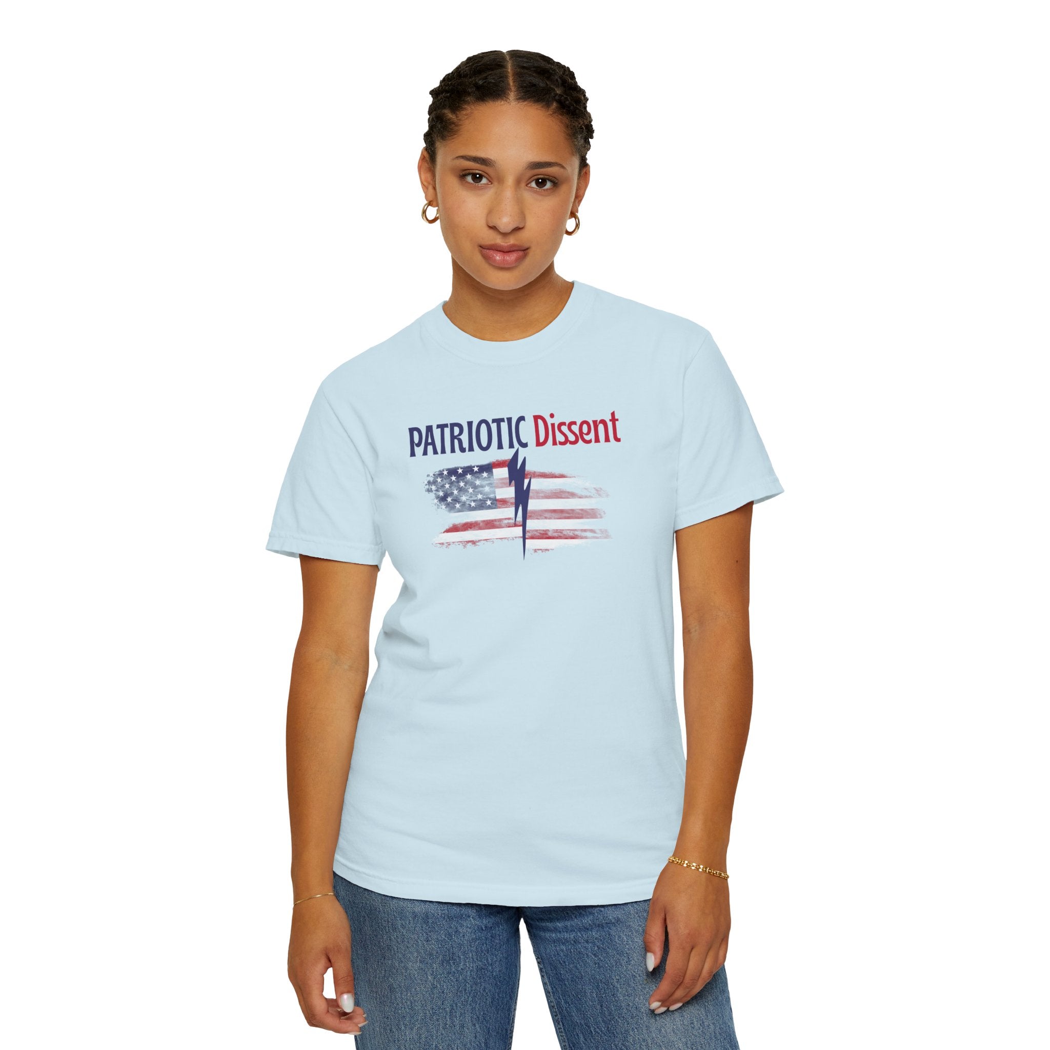 Patriotic Dissent Unisex T-Shirt – American Flag Statement Tee