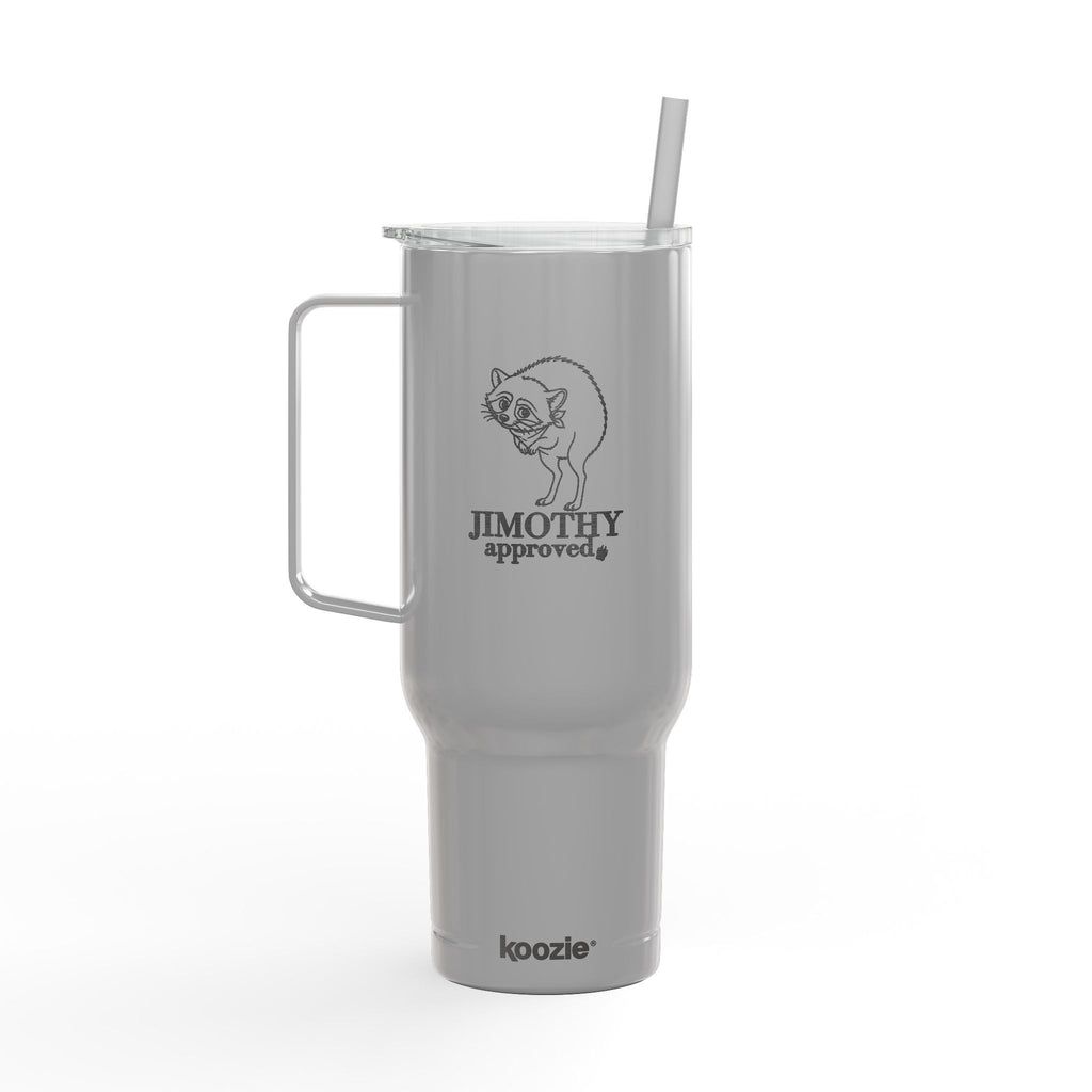 Jimothy Approved 40 oz Engraved Insulated Tumbler with Handle and Straw