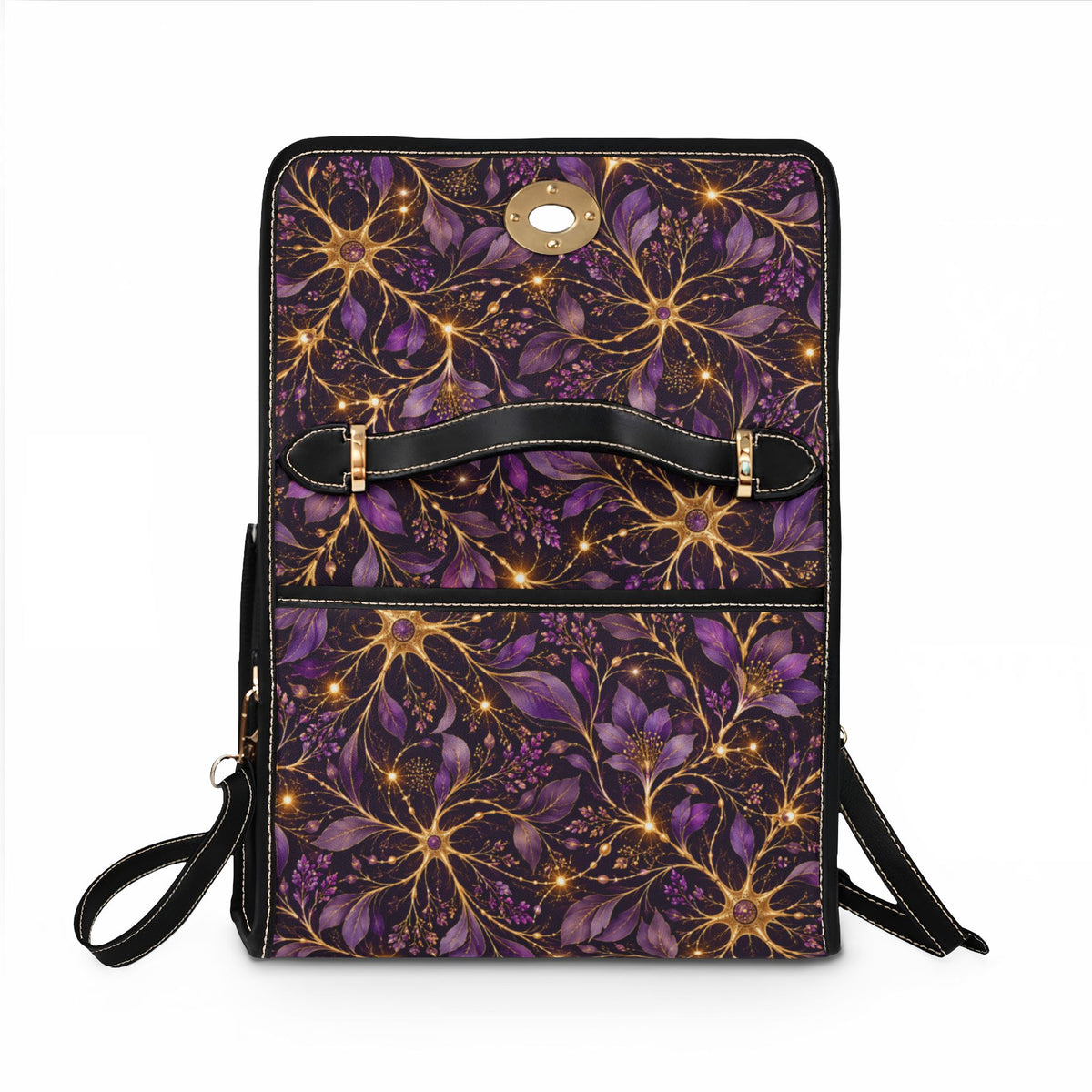 Beautifully Miswired Neuron Floral Satchel Bag | Epilepsy Awareness Handbag