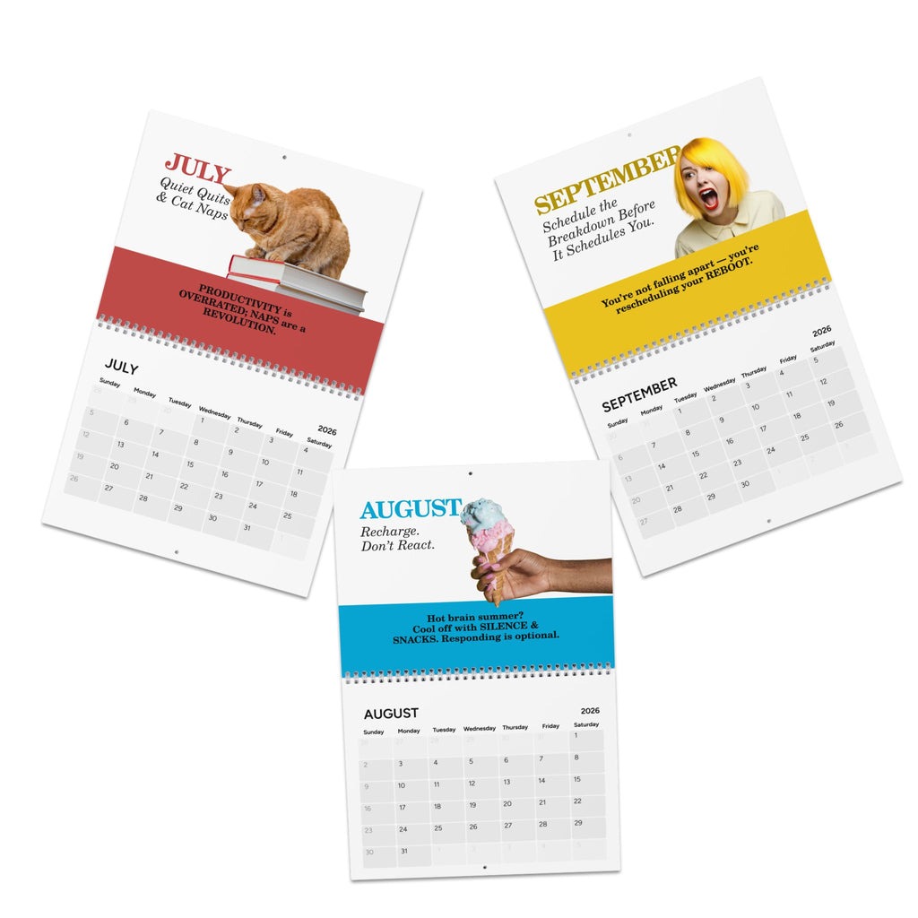 2026 Mind Unplugged Desk Calendar — A Year of Rest & Reset (Inspirational Monthly Calendar)