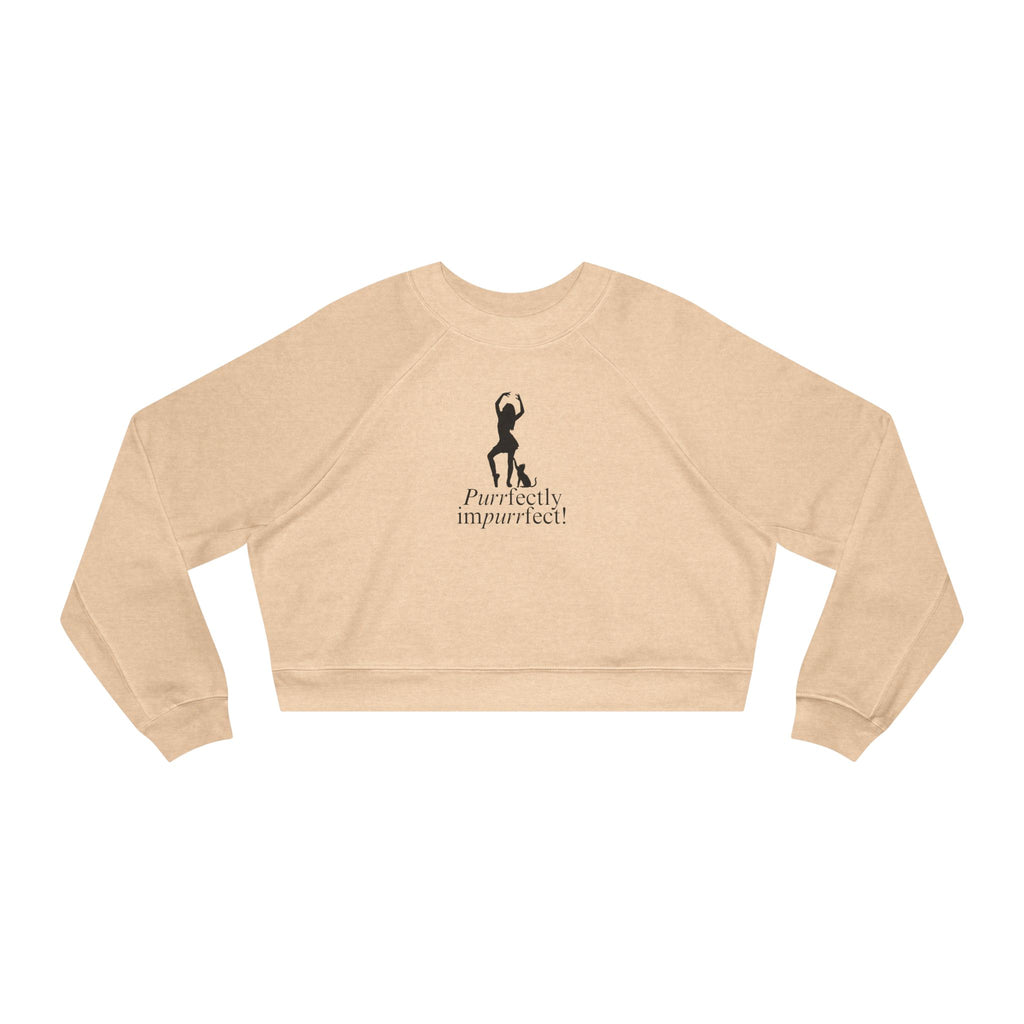 Purrfectly Impurrfect Women's Cropped Fleece Pullover
