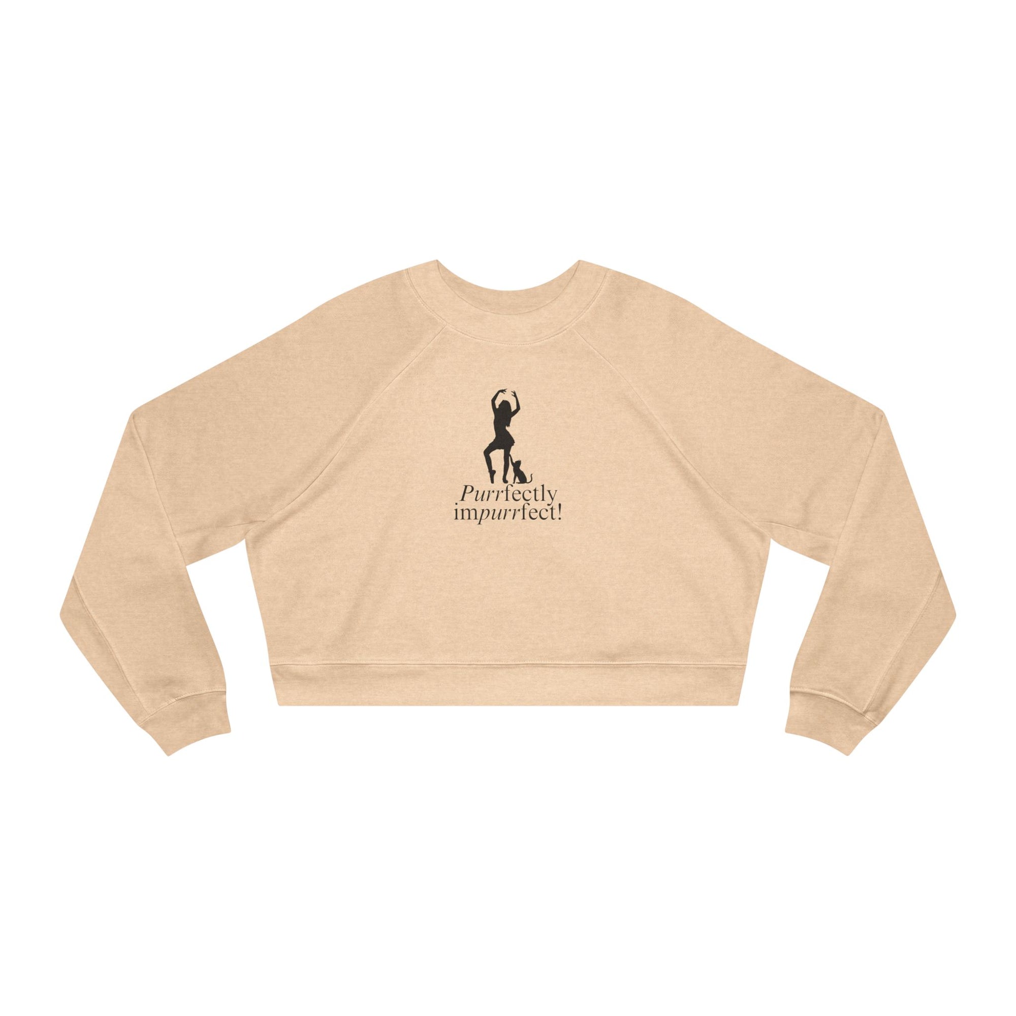 Purrfectly Impurrfect Women's Cropped Fleece Pullover
