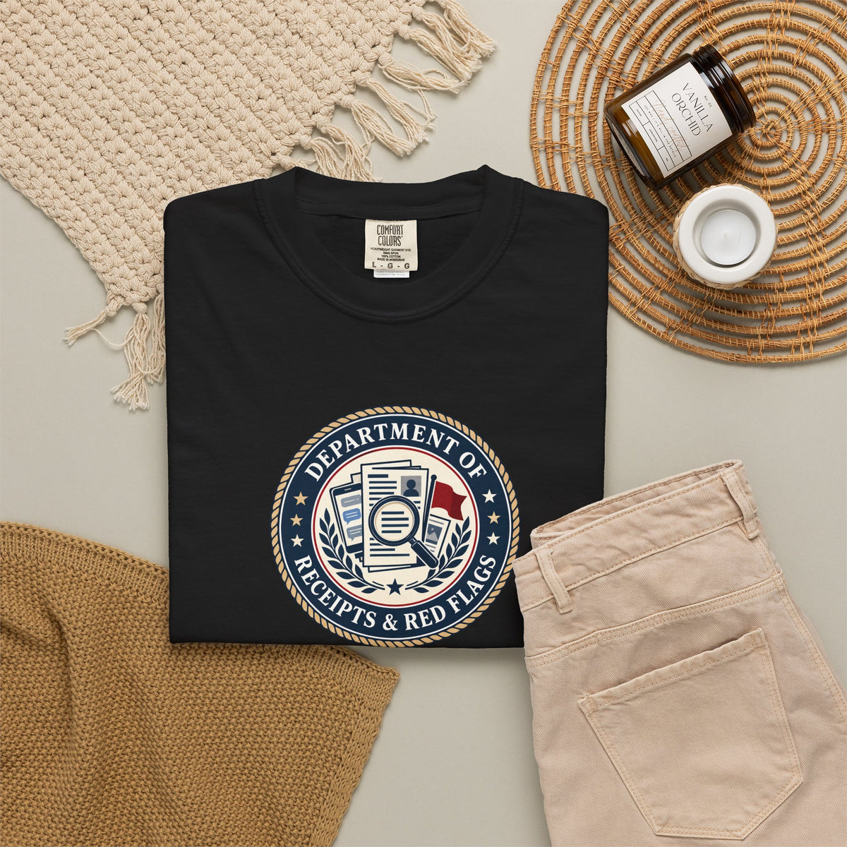 Department of Receipts & Red Flags T-Shirt | True Crime Faux Agency Tee