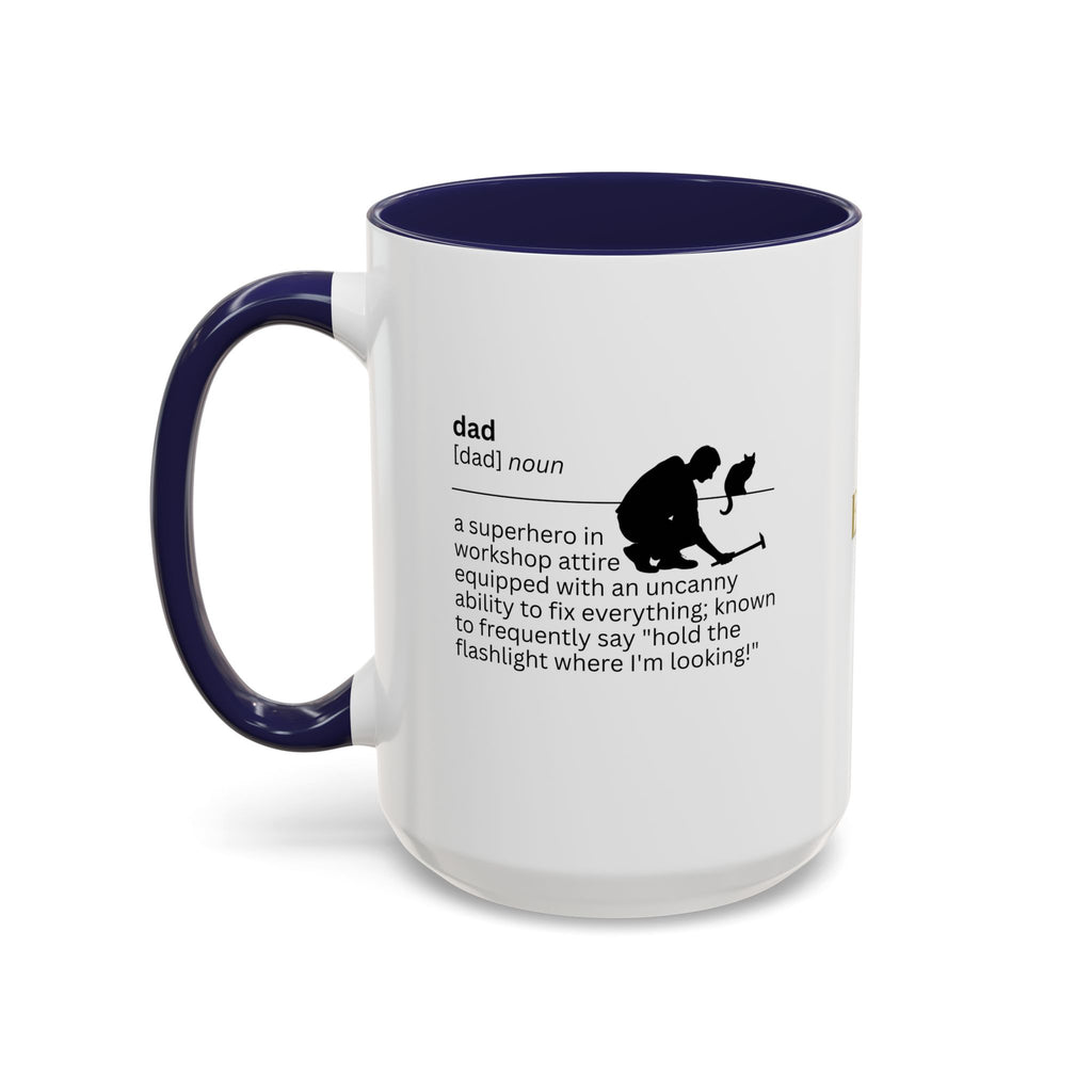 Dad Flashlight Accent Coffee Mug - Perfect Gift for Dads