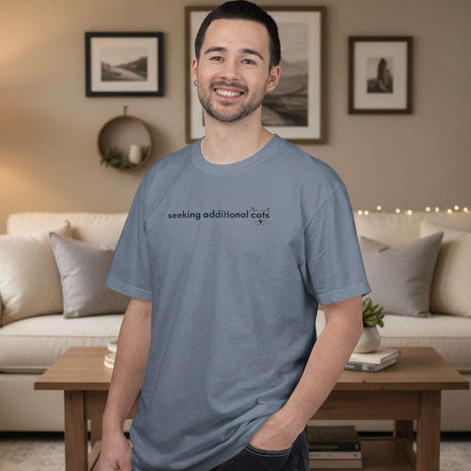 Seeking Additional Cats T-Shirt | Cat Lover Minimal Tee