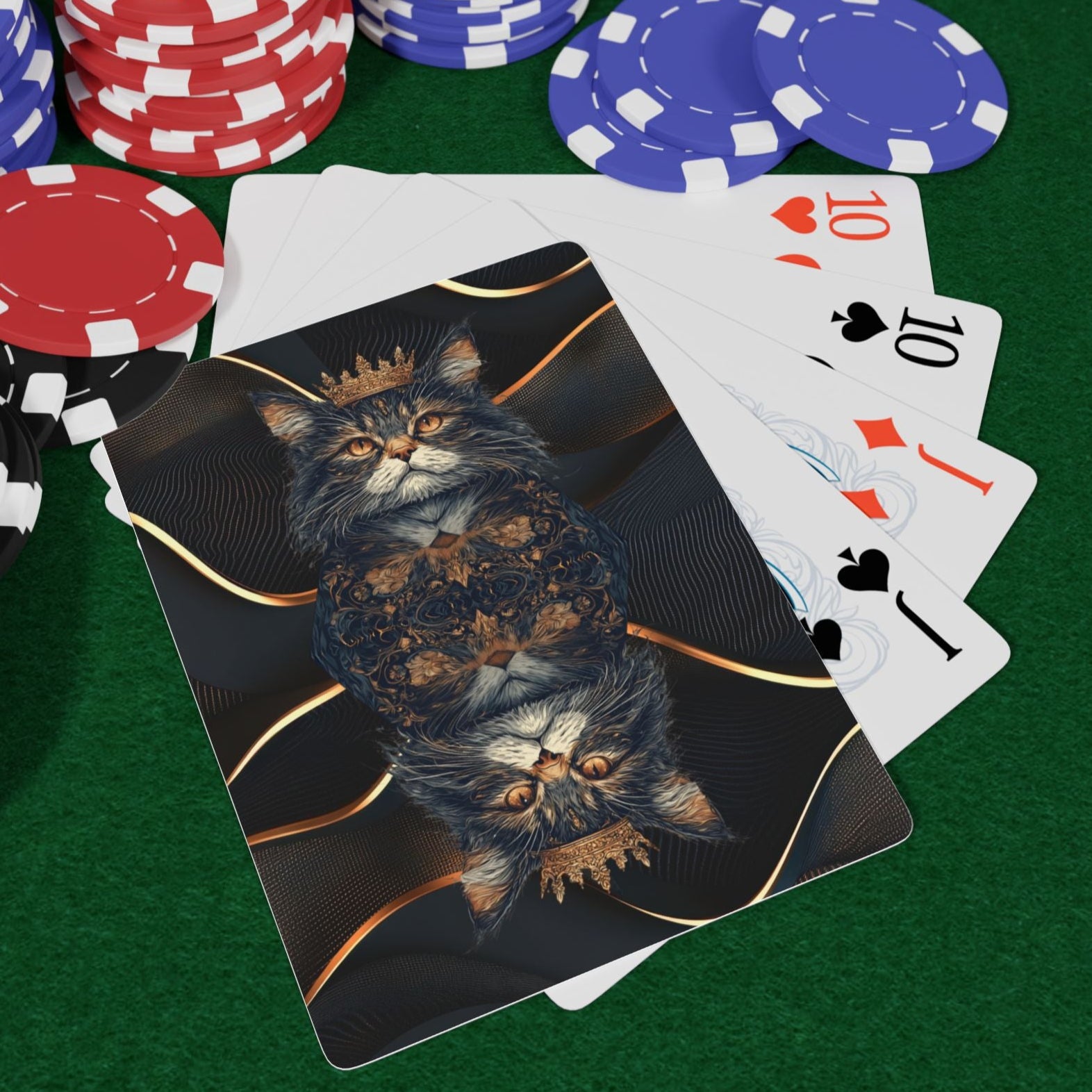King Cat Poker Playing Cards, Perfect for Game Nights