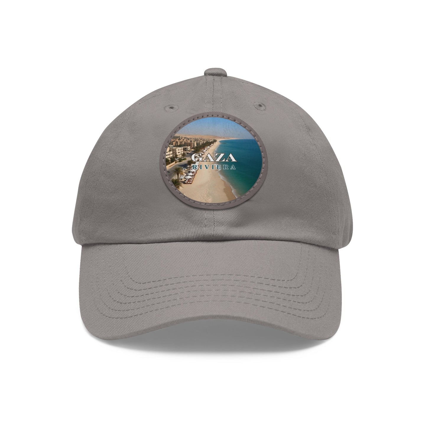 Gaza Riviera Dad Hat with Leather Patch Printify