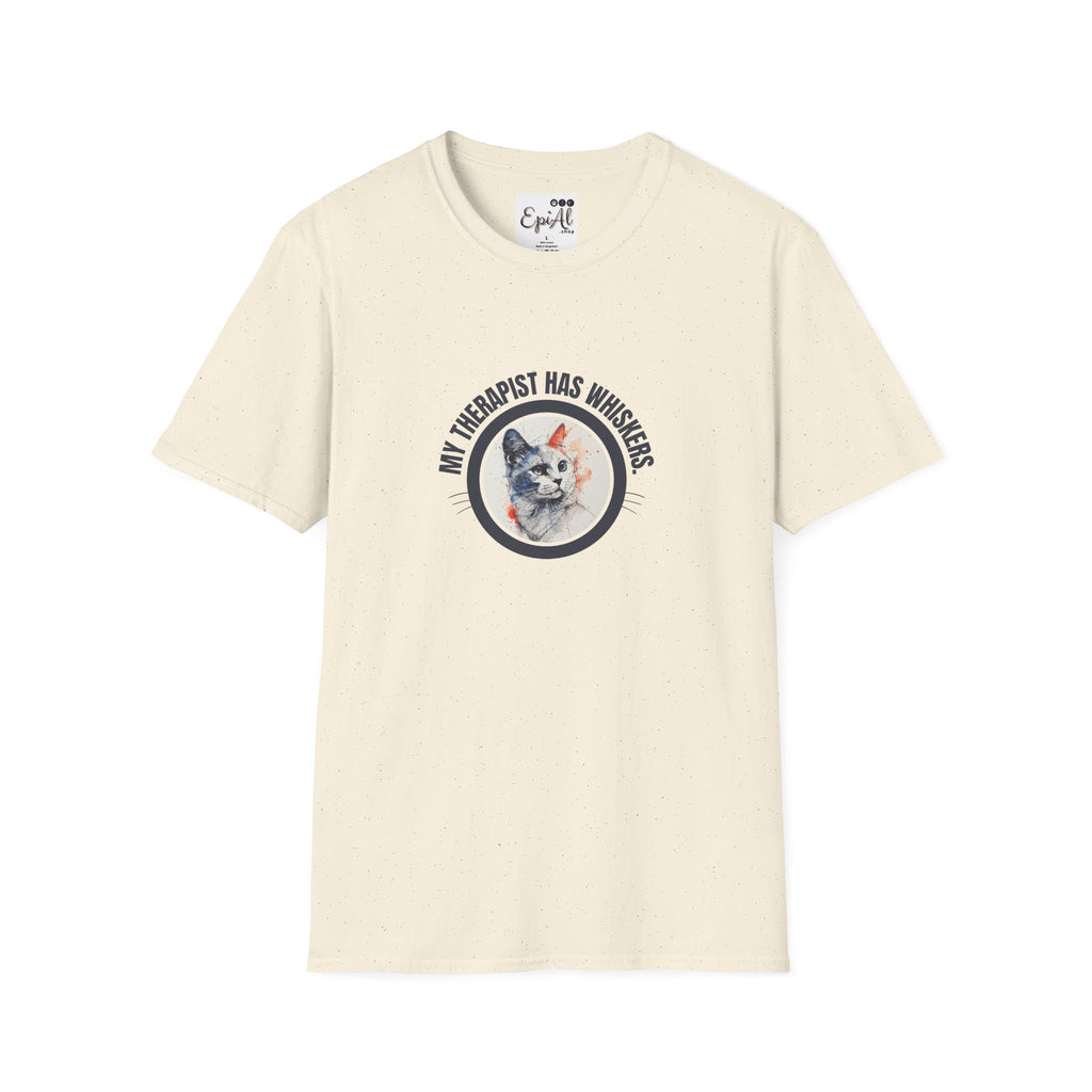 Whimsical Cat Therapy T-Shirt | Cute Pet Lover Tee