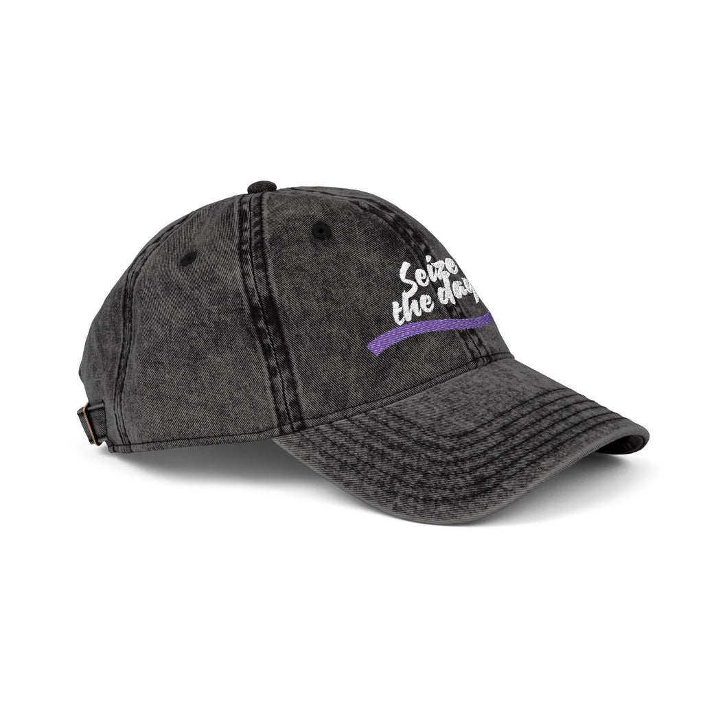 Seize the Day Vintage Style Cap (Embroidery)