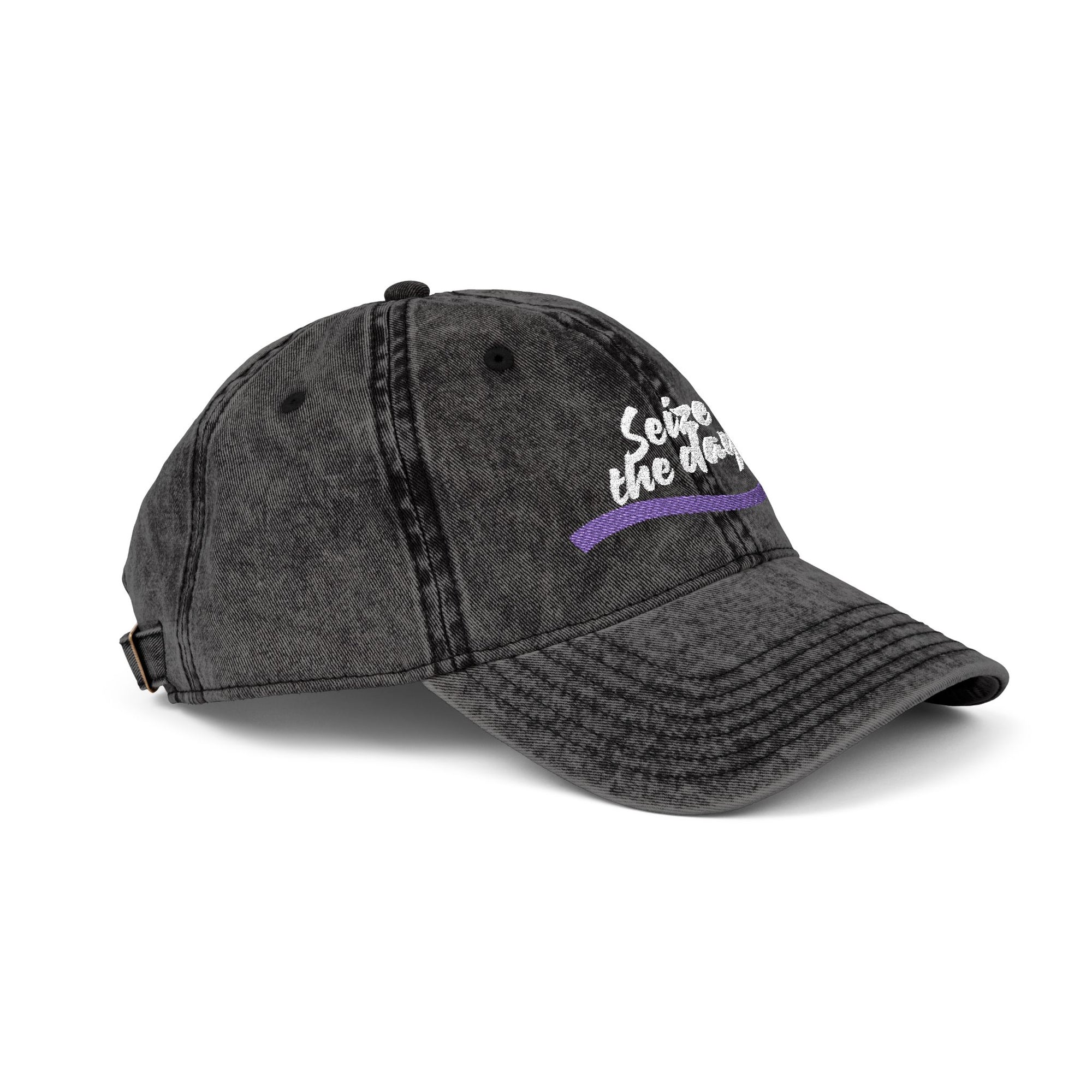 Seize the Day Vintage Style Cap (Embroidery)