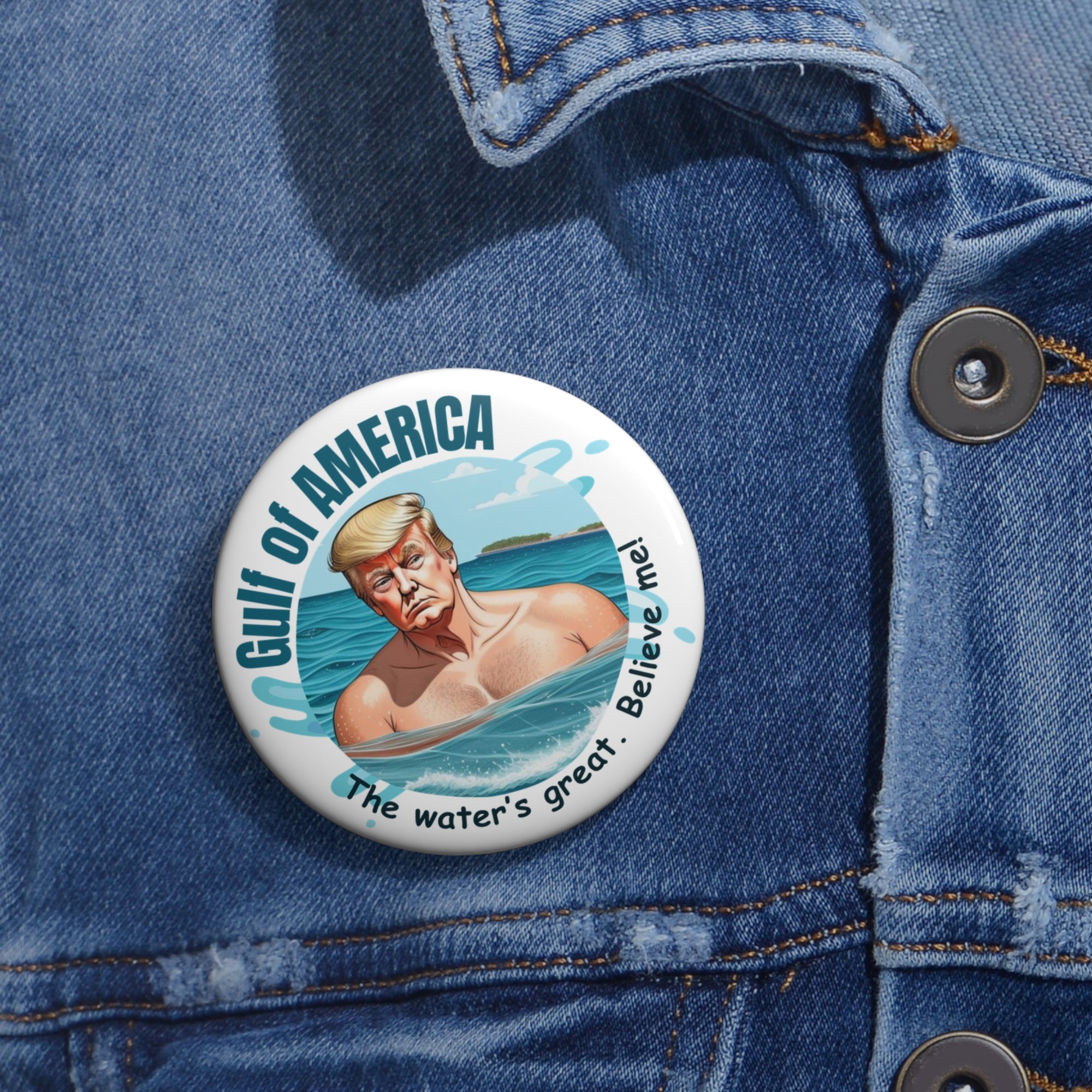 American Gulf Pin Buttons - Water is Great