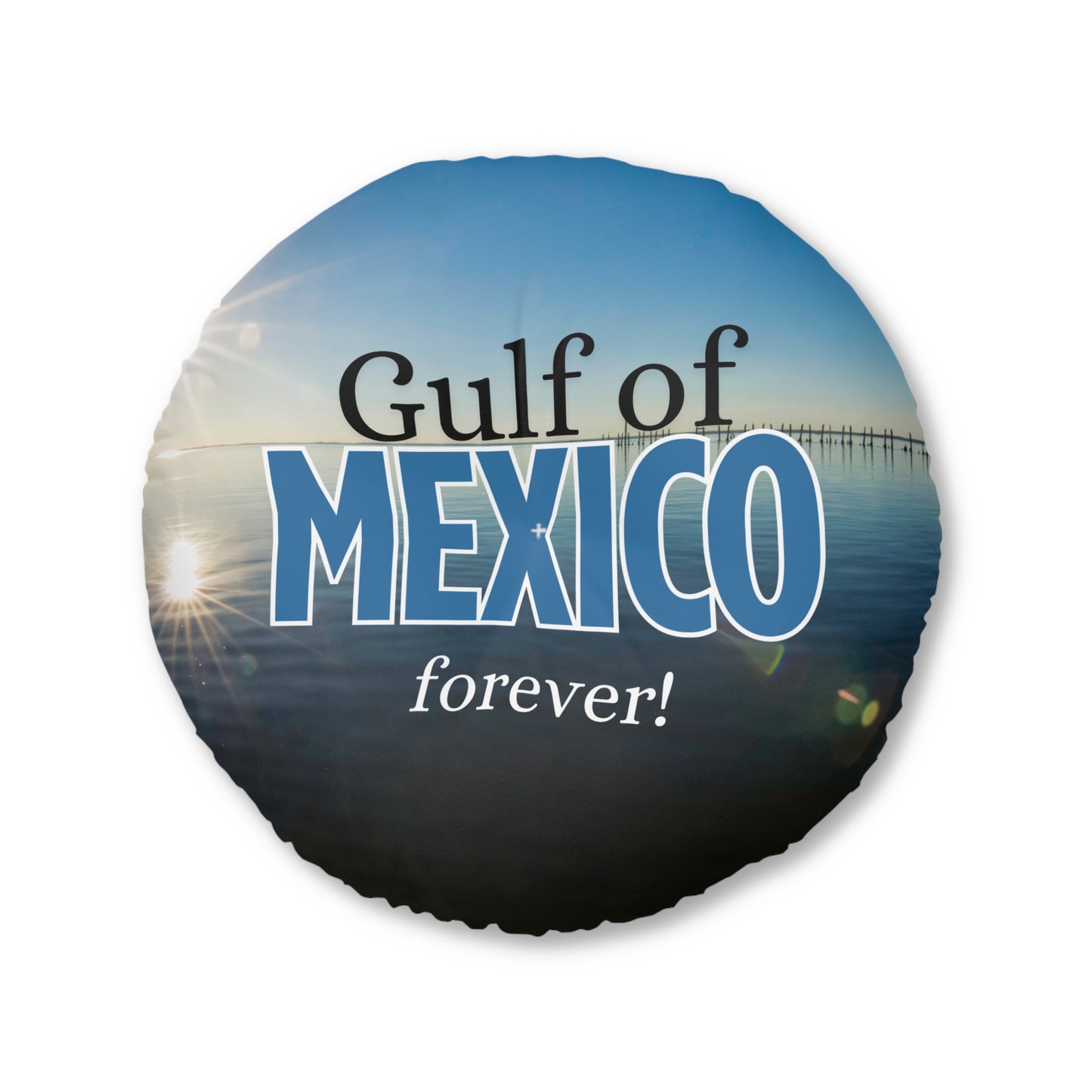 Gulf of Mexico Forever Tufted Floor Pillow - Round