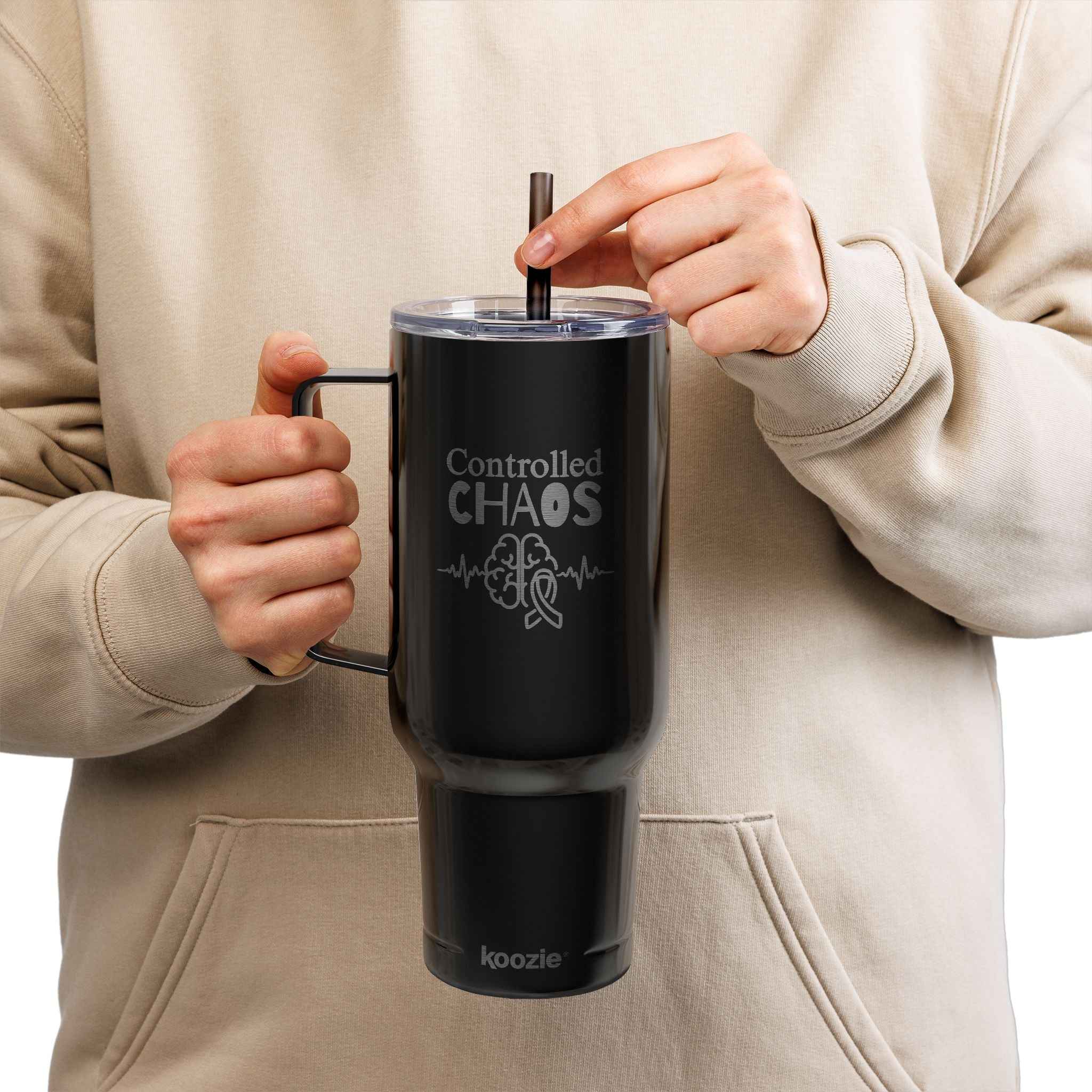 Controlled Chaos 40oz Tumbler – Neurostrong Insulated Travel Mug