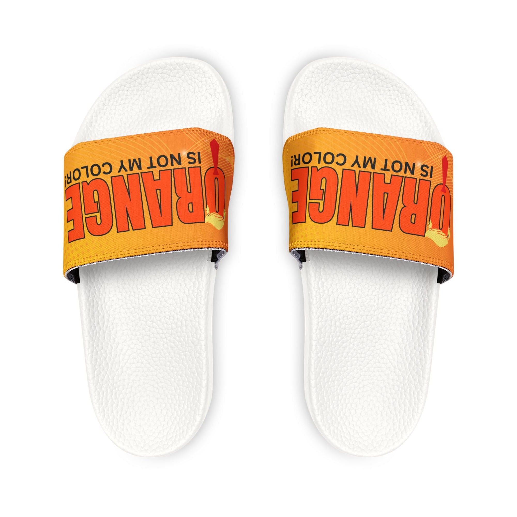 Trendy Men's Sandals - 'Orange Is Not My Color' Statement Footwear Printify
