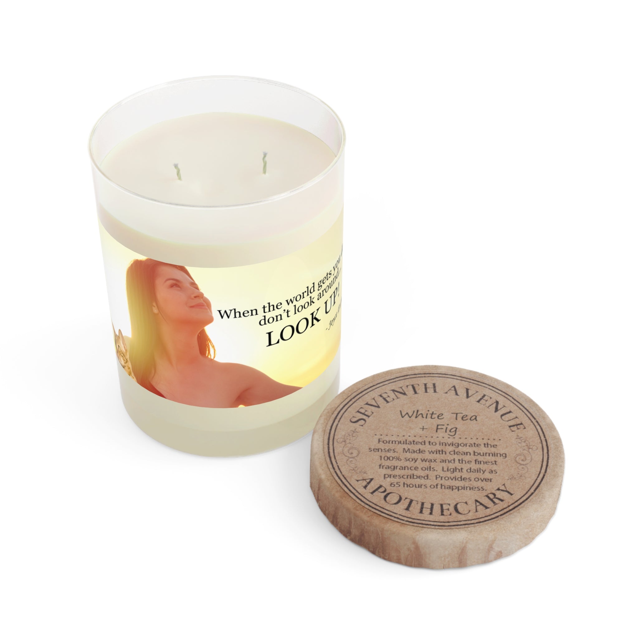 Photo depicting the ​Don't Look Around - Look Up Scented Candle - Full Glass, 11oz from EpiAl's Shop.