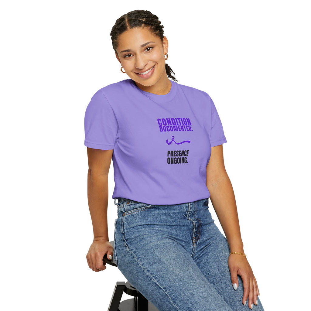 Condition Documented. Presence Ongoing. – Epilepsy Awareness T-Shirt