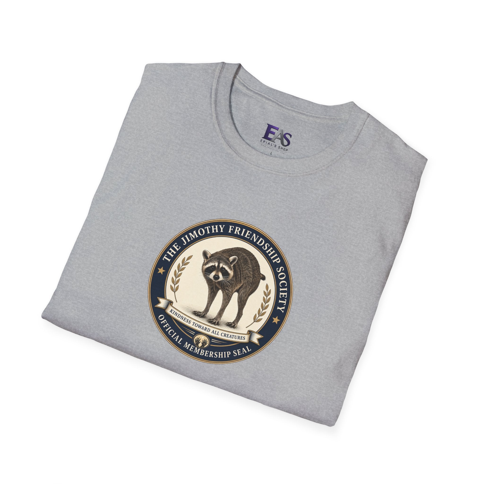 The Jimothy Friendship Society T-Shirt | Raccoon Membership Seal Tee