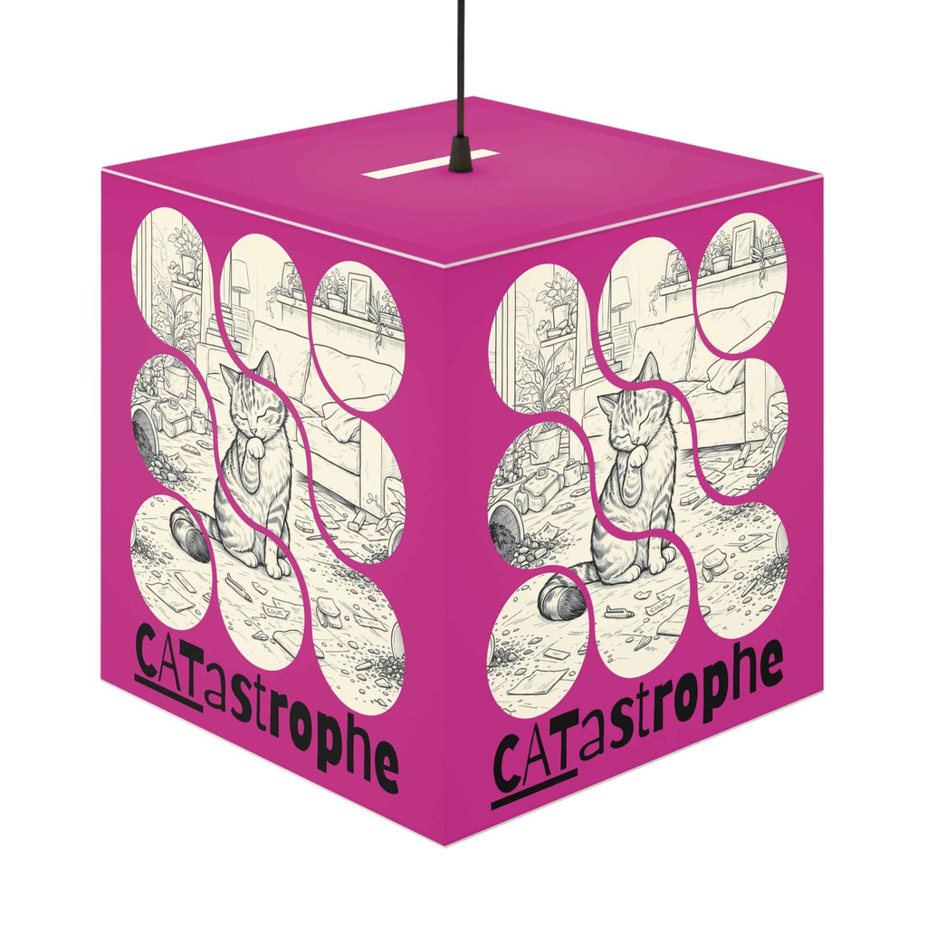 CATastrophe Cat Cube Lamp – Funny Cat Lover Accent Lamp