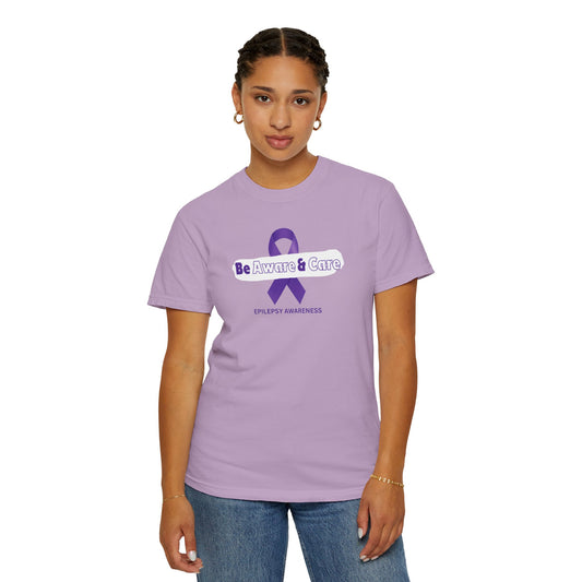 Be Aware Unisex Garment - Dyed T - shirt - T - Shirt - Epileptic Al’s Shop