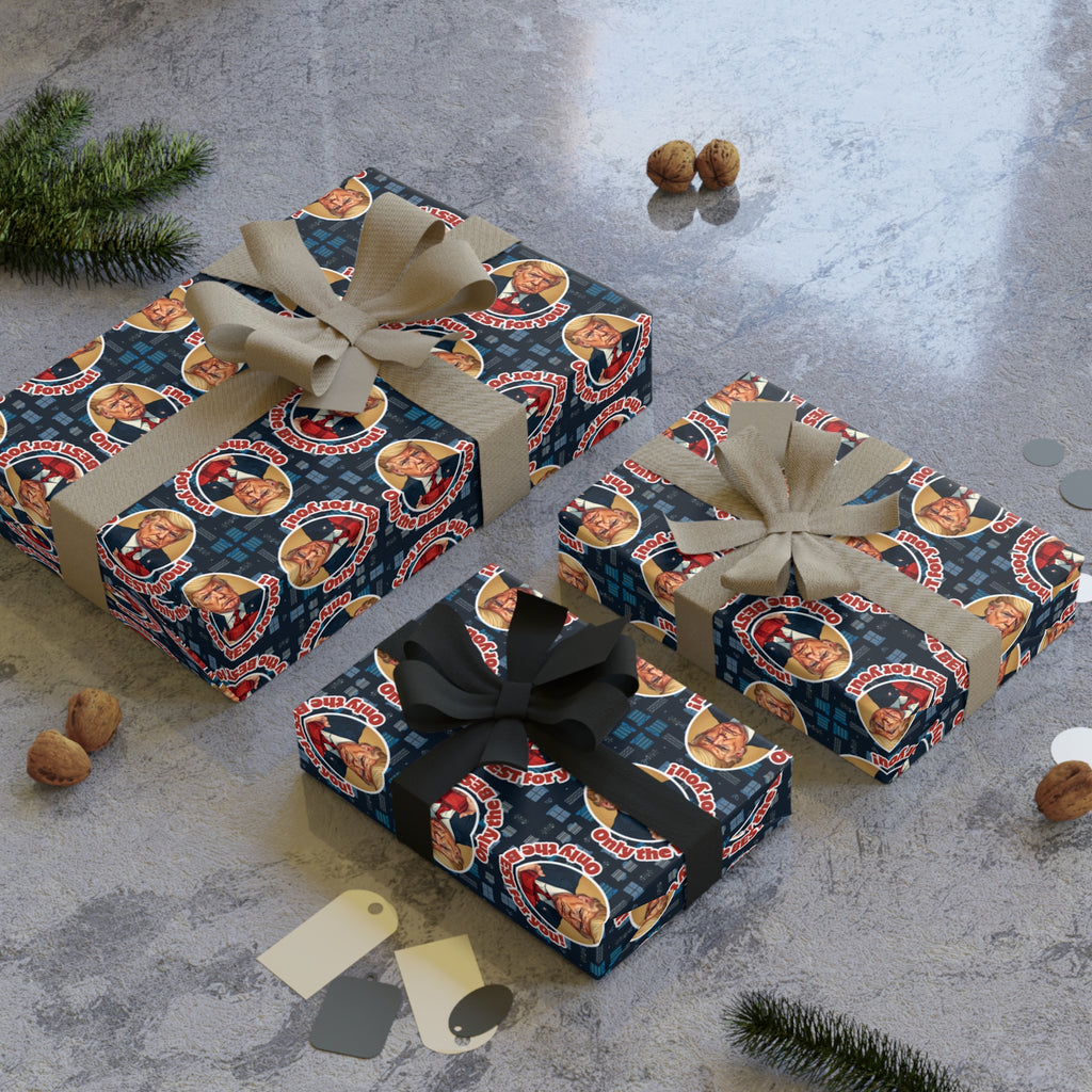 Only the Best Gift Wrap Paper Roll featuring Trump