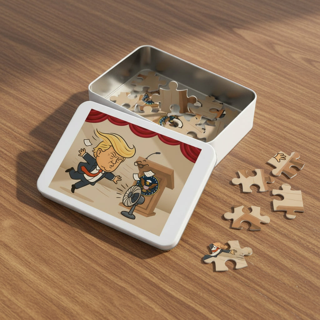 Combover Wind Tunnel Political Parody Jigsaw Puzzle