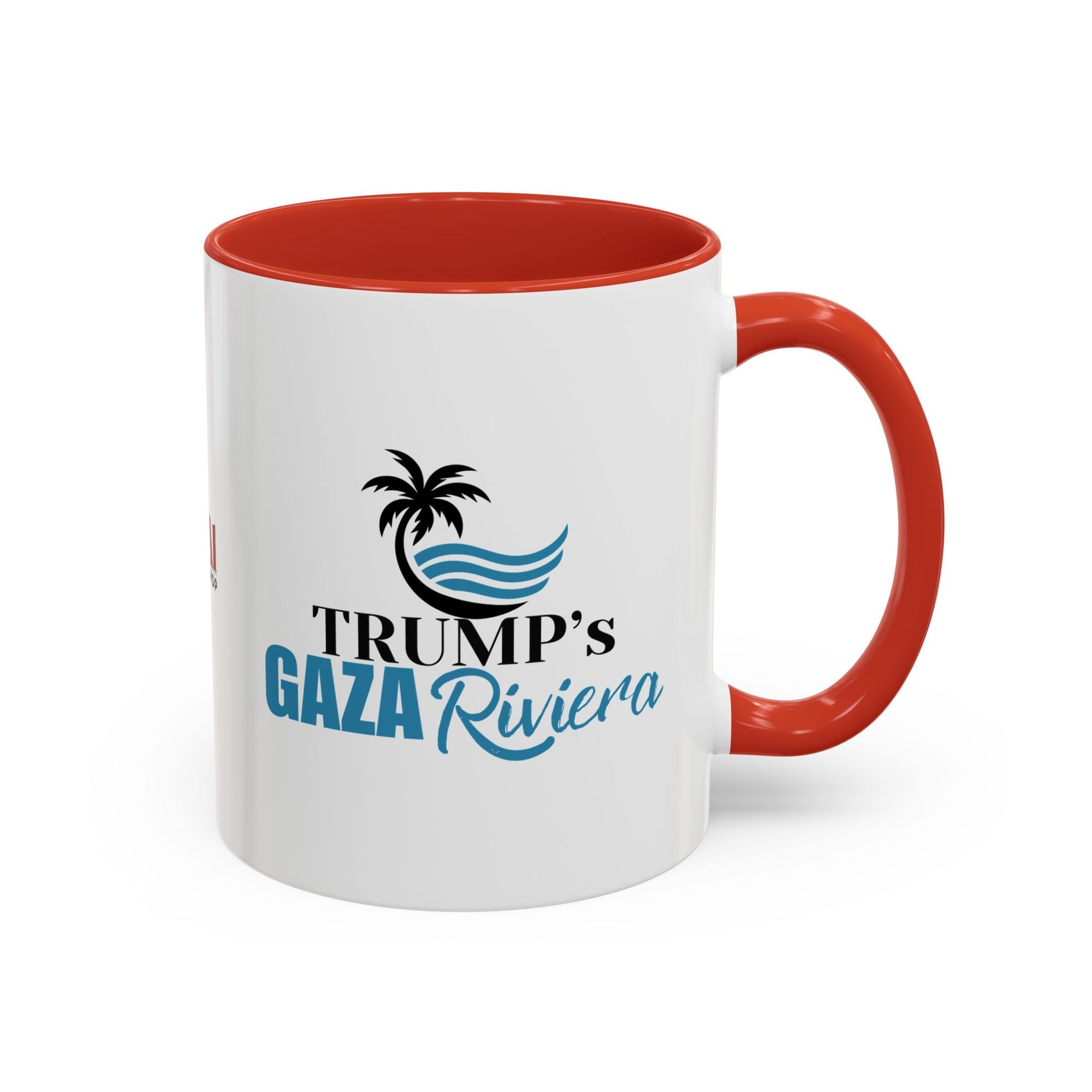 Tropical Trump’s Gaza Riviera Accent Coffee Mug - 11 & 15oz Ceramic Mug for Beach Lovers Printify
