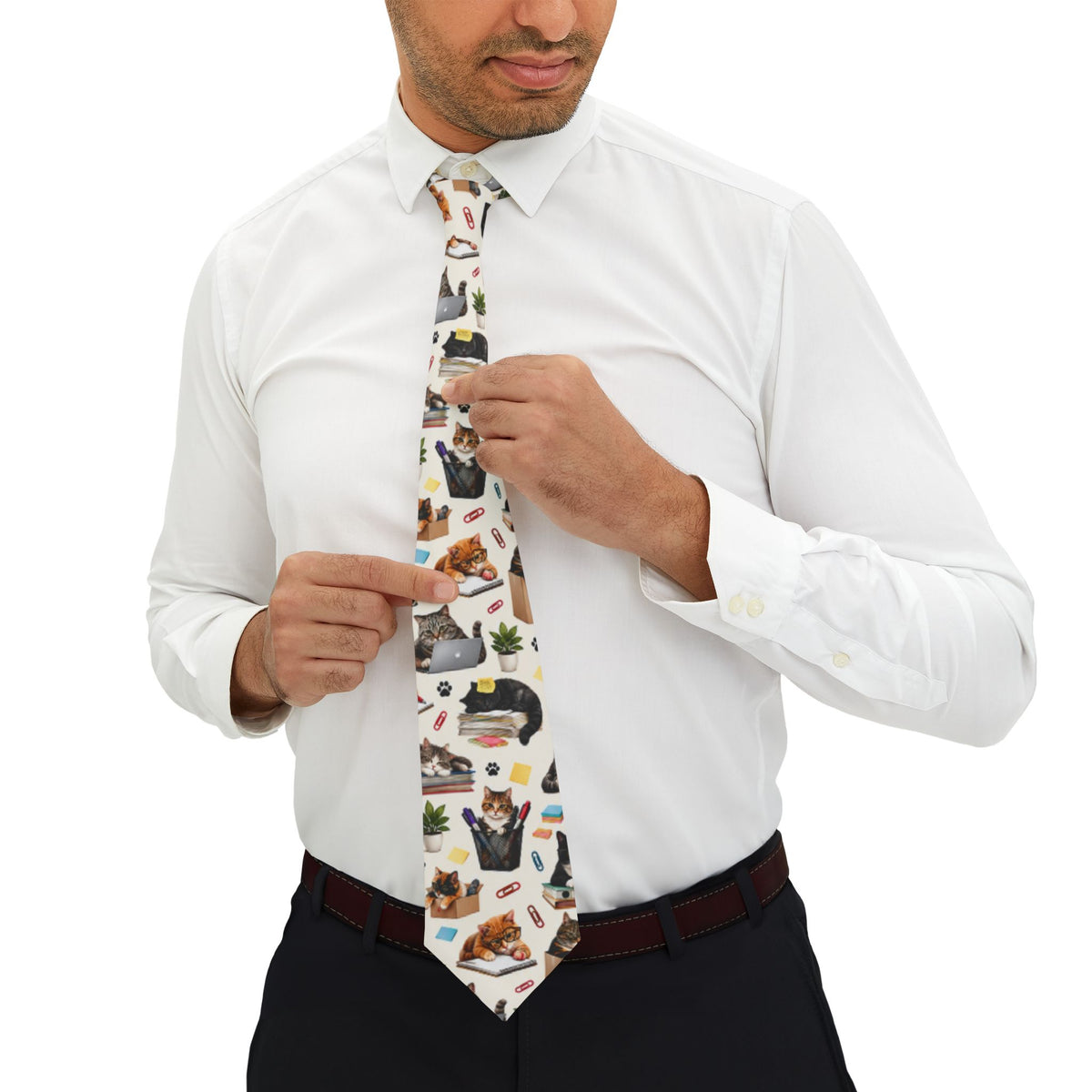 Office Cats Necktie | Funny Cat Tie for Work