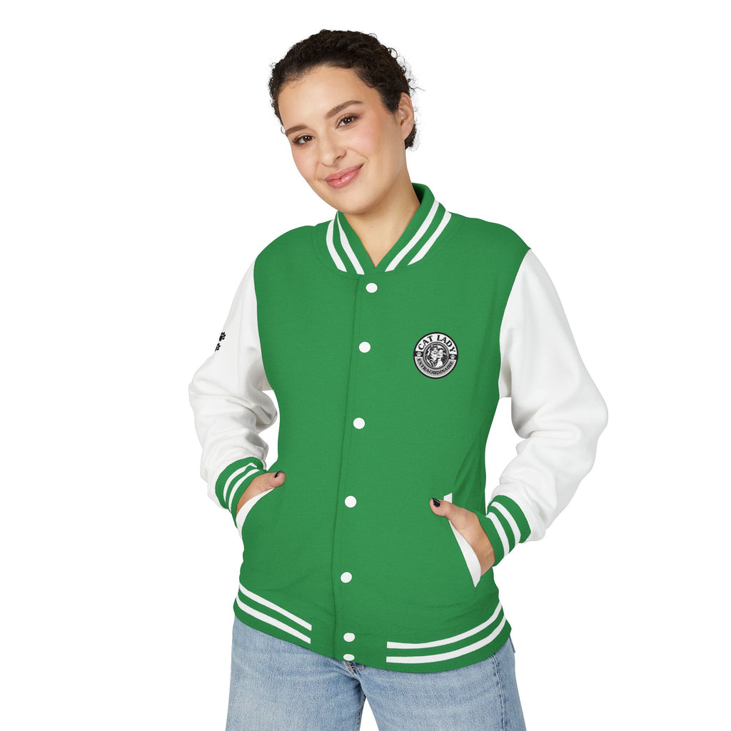 Cat Lady Extraordinaire Colorful Letterman Jacket