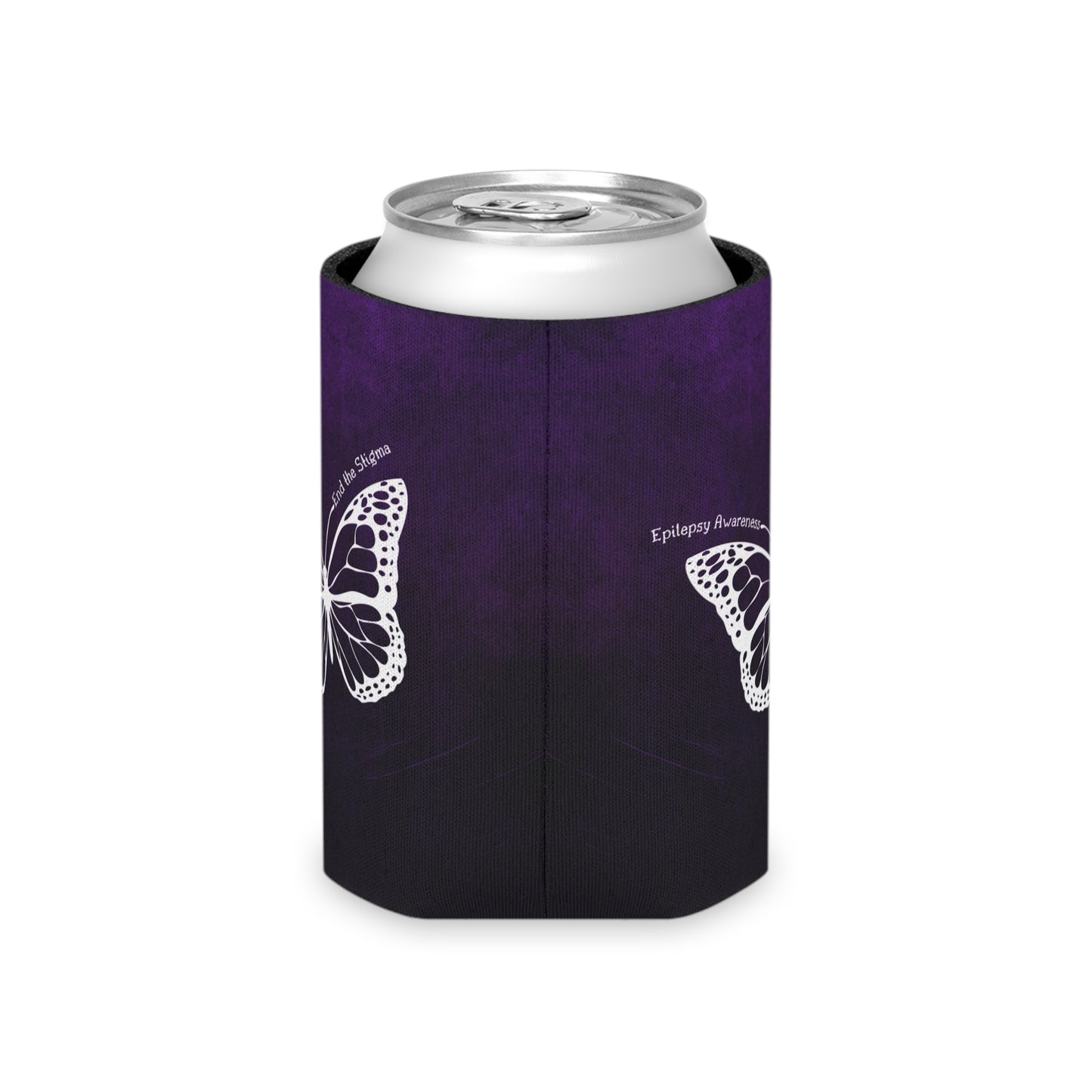 Epilepsy Awareness Butterfly Can Cooler - Support and Celebrate