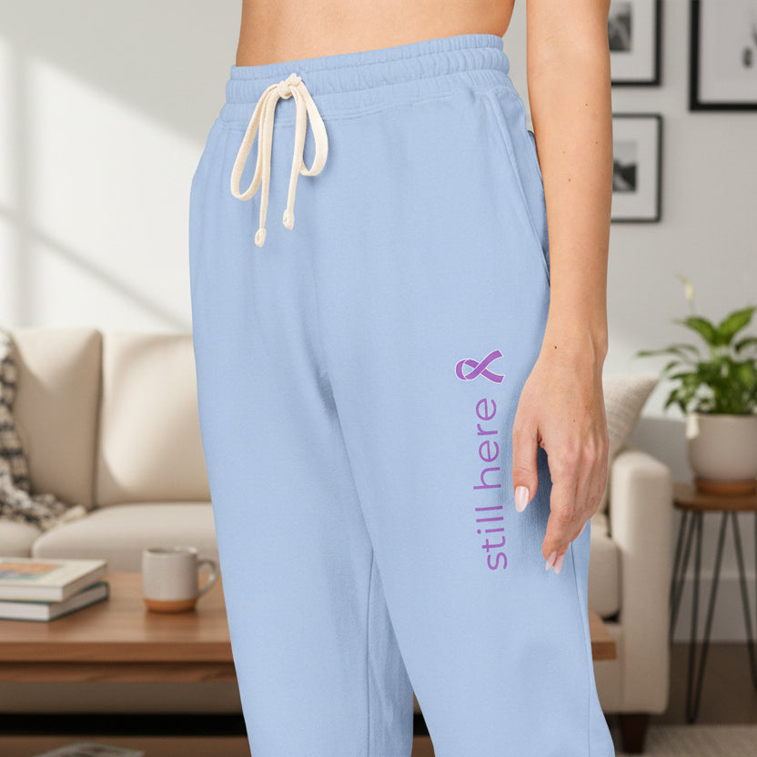Still Here – Unisex Garment-Dyed Fleece Sweatpants