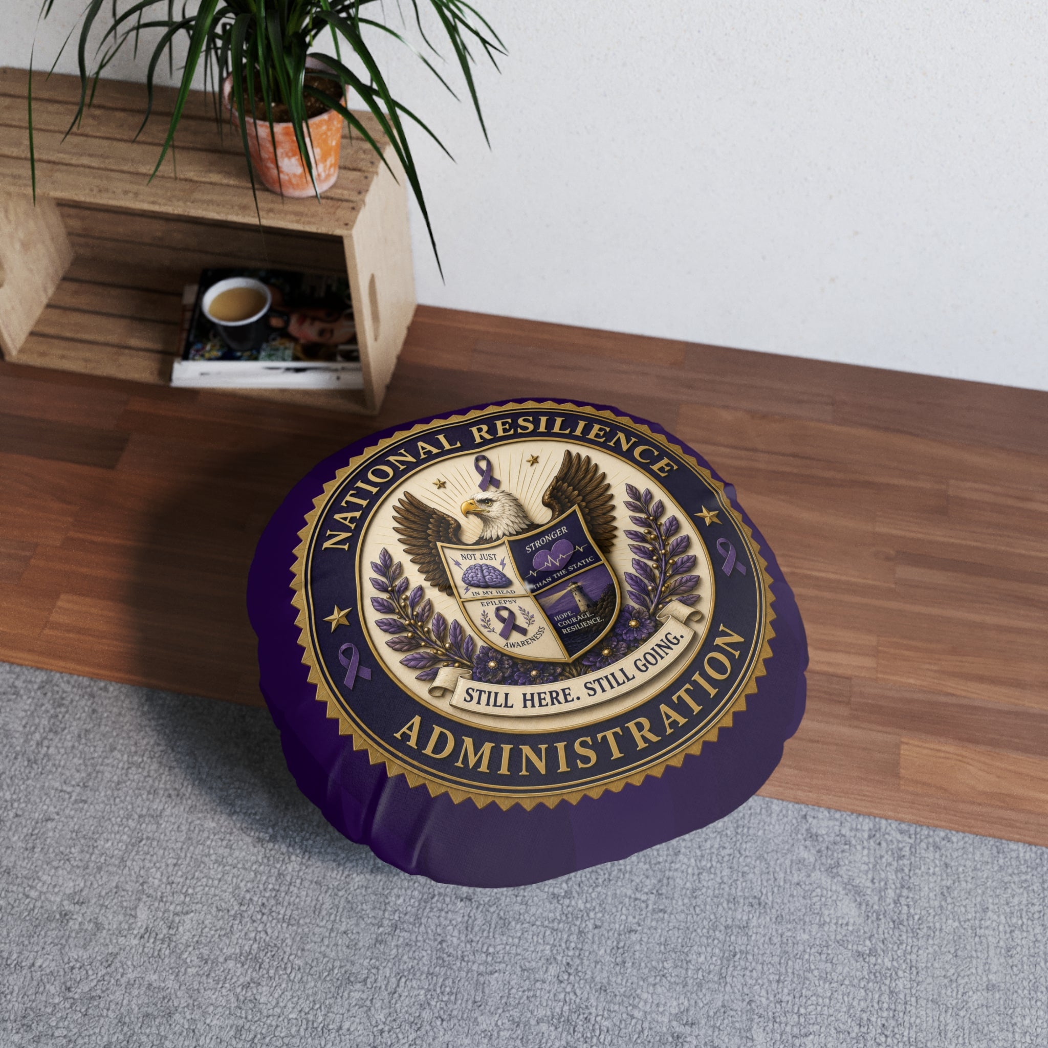 National Resilience Administration Epilepsy Awareness Floor Pillow