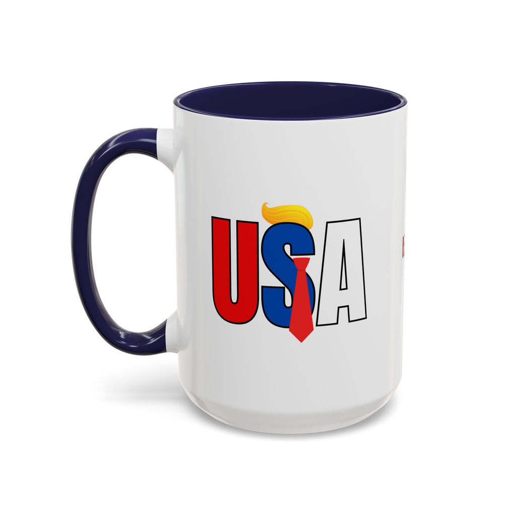 Trump USA Accent Coffee Mug Printify