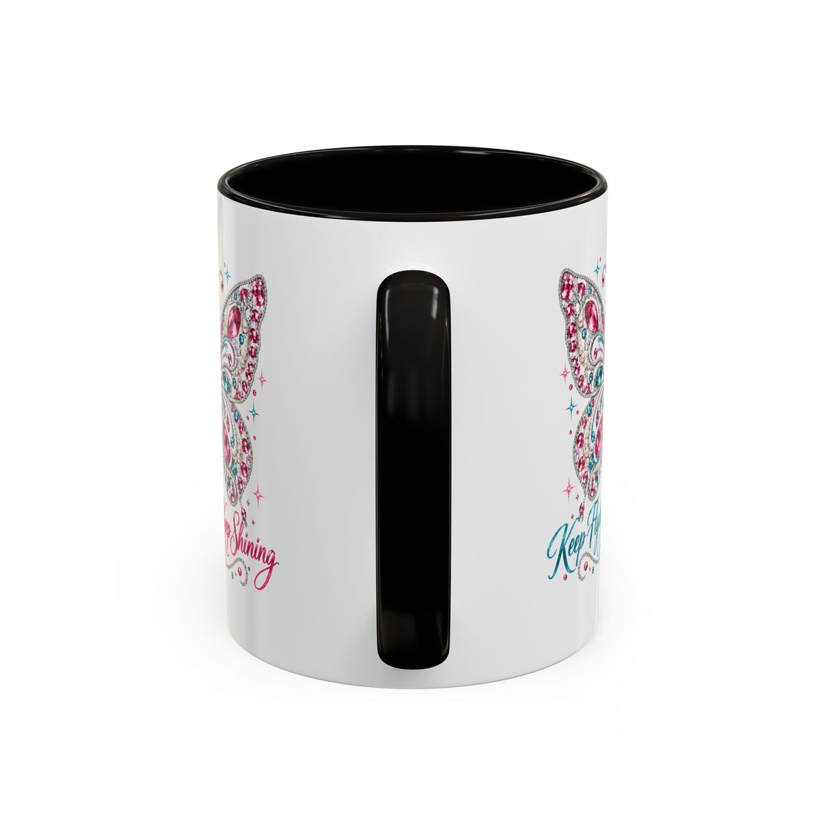 Keep Flying, Keep Shining Rhinestone Butterfly Mug (11oz & 15oz)