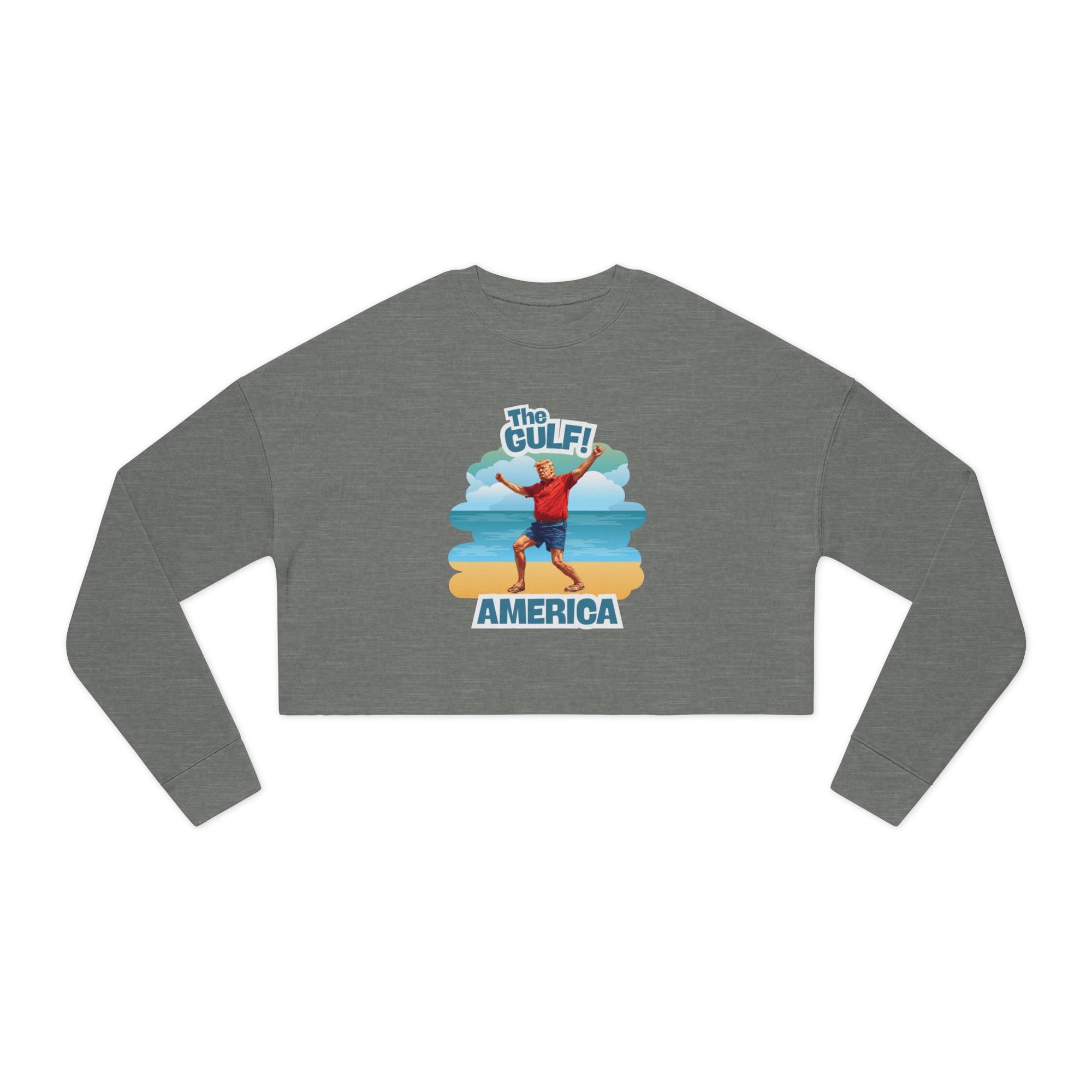 Cropped Sweatshirt with Gulf and America Design