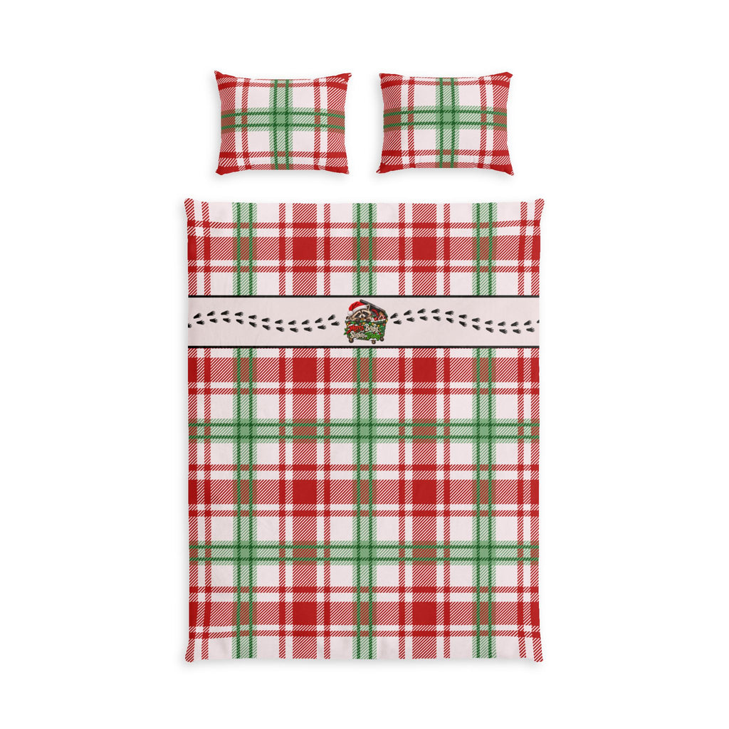Merry, Bright & Slightly Trashy Christmas Bedding Set | Jimothy the Raccoon