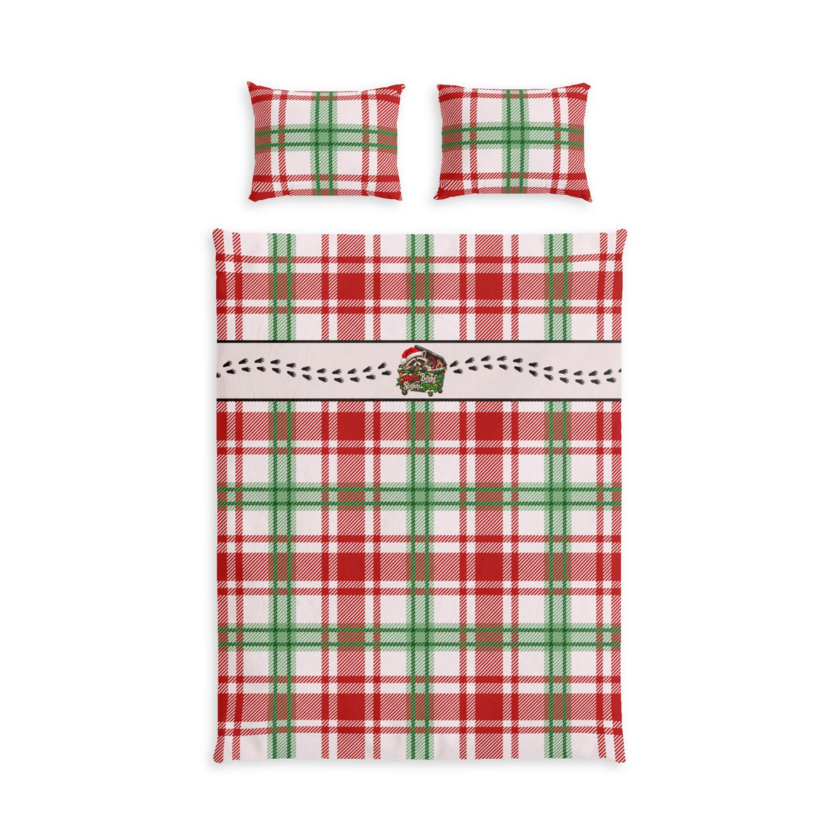 Merry, Bright & Slightly Trashy Christmas Bedding Set | Jimothy the Raccoon