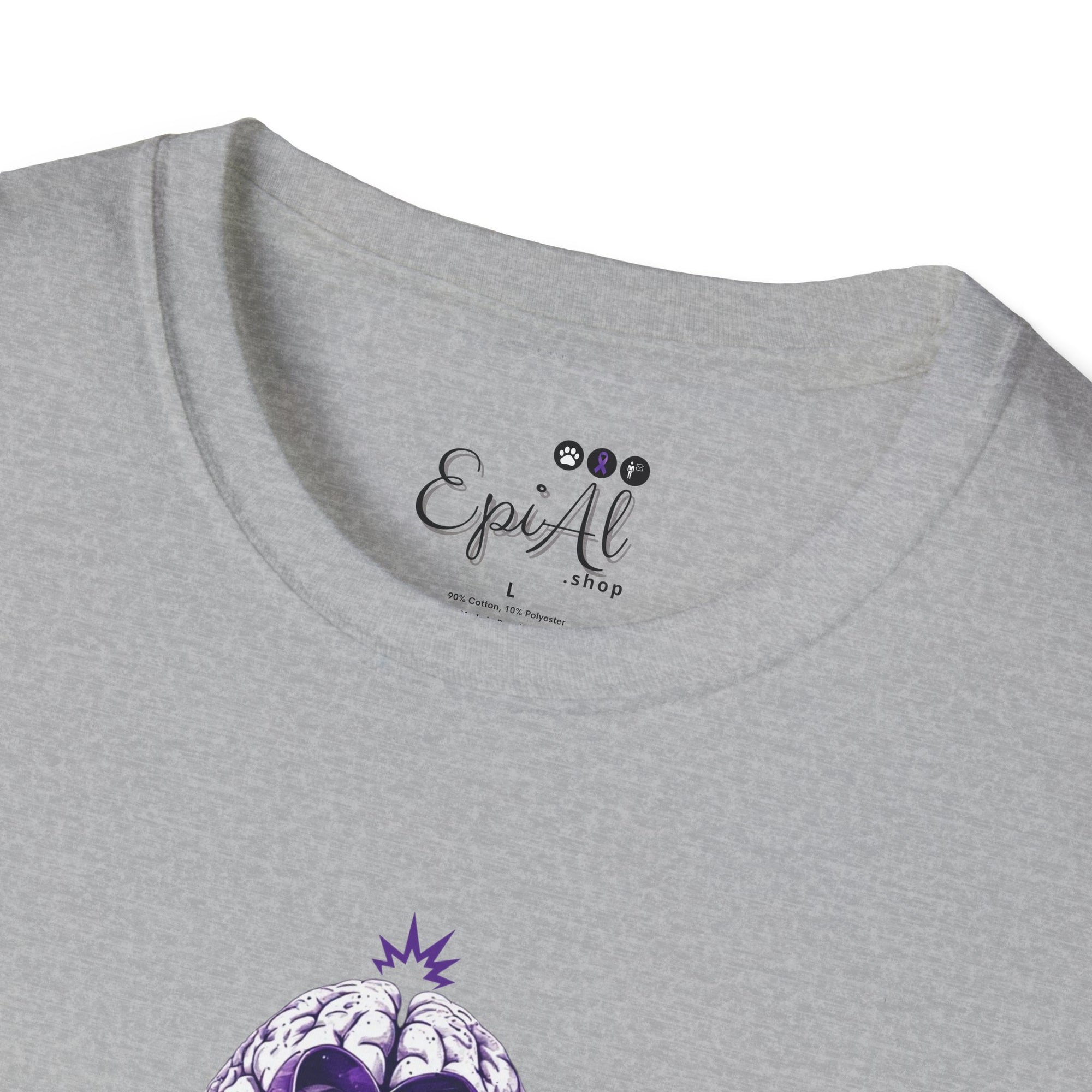 Purple Ribbon Brain Graphic Unisex T-Shirt